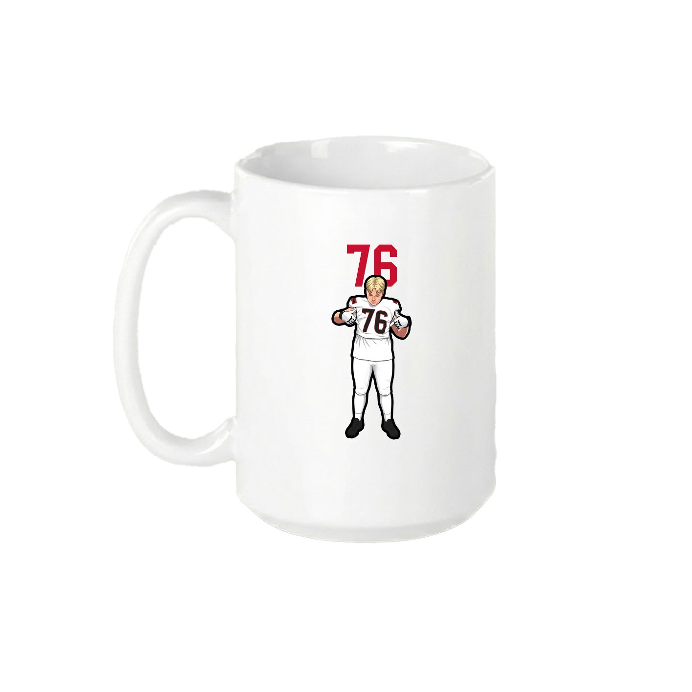 15oz Coffee Mug — Number Top in White