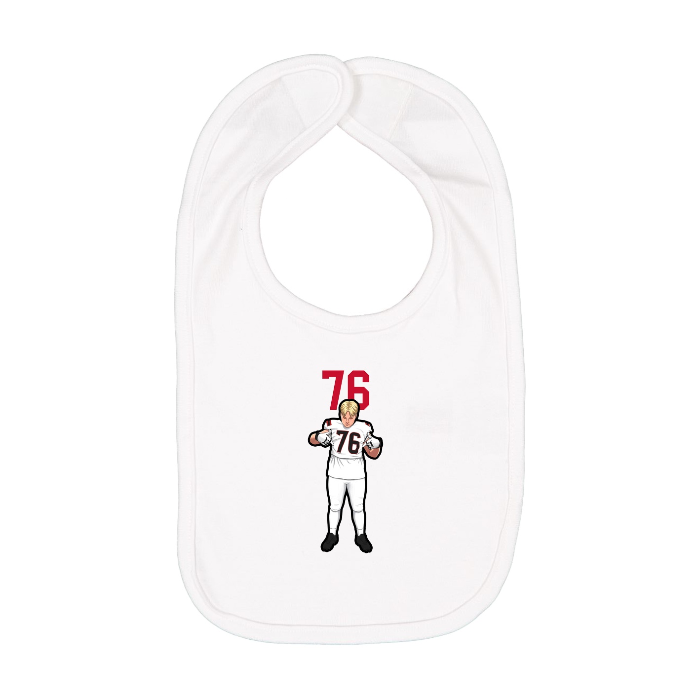 Infant Bib — Number Top in White
