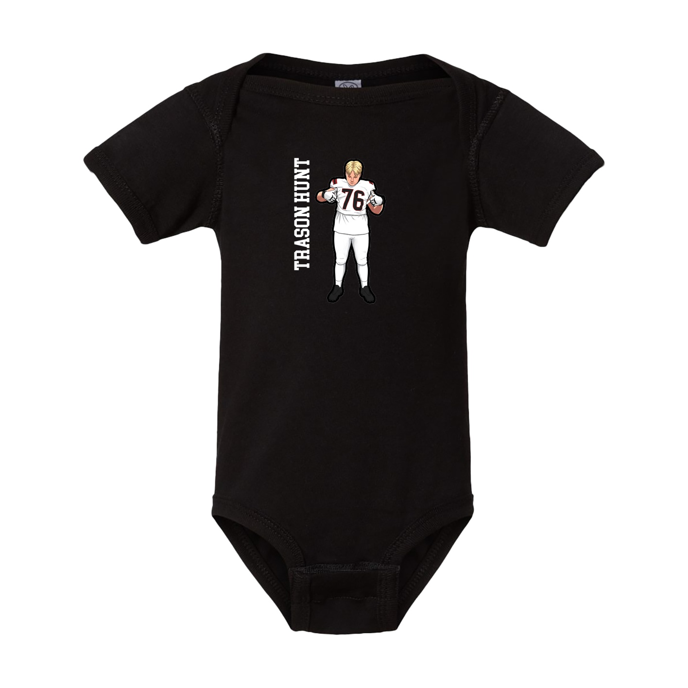 Baby Onesie — Name Vertical in Black