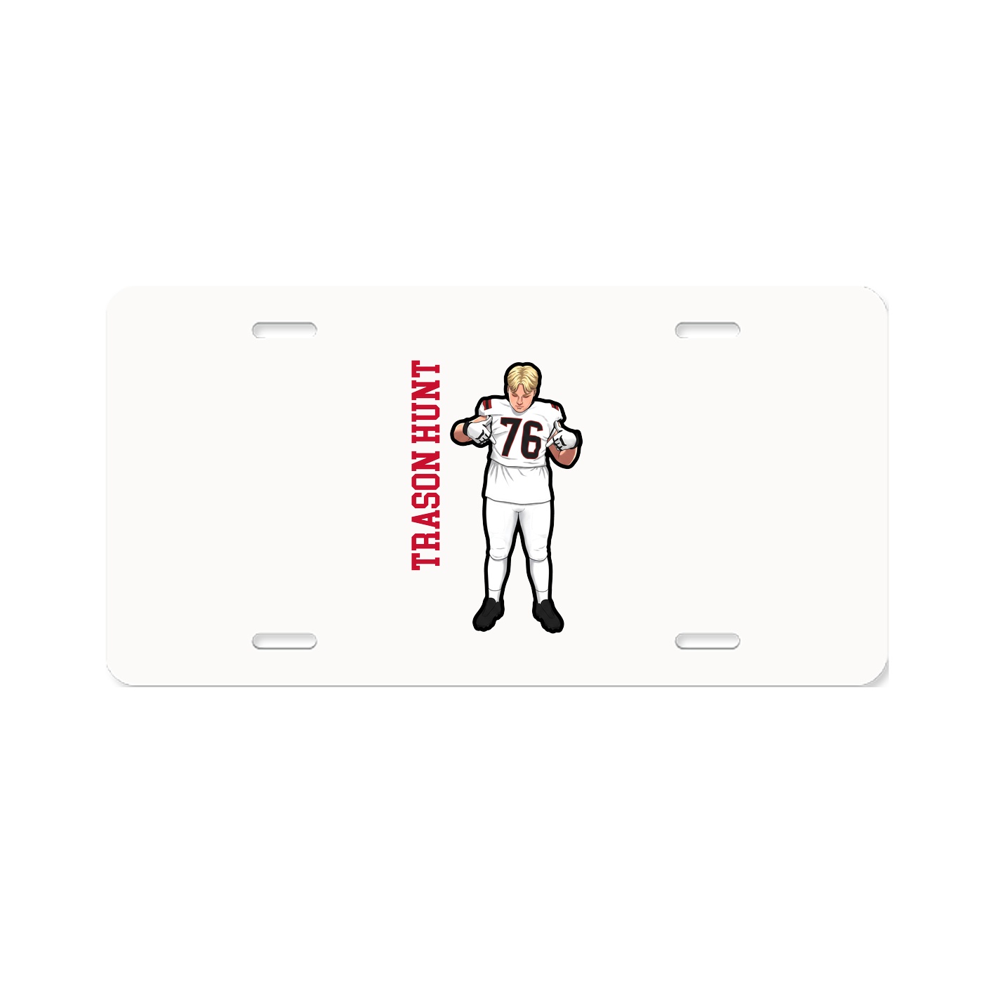 License Plate — Name Vertical in Classic