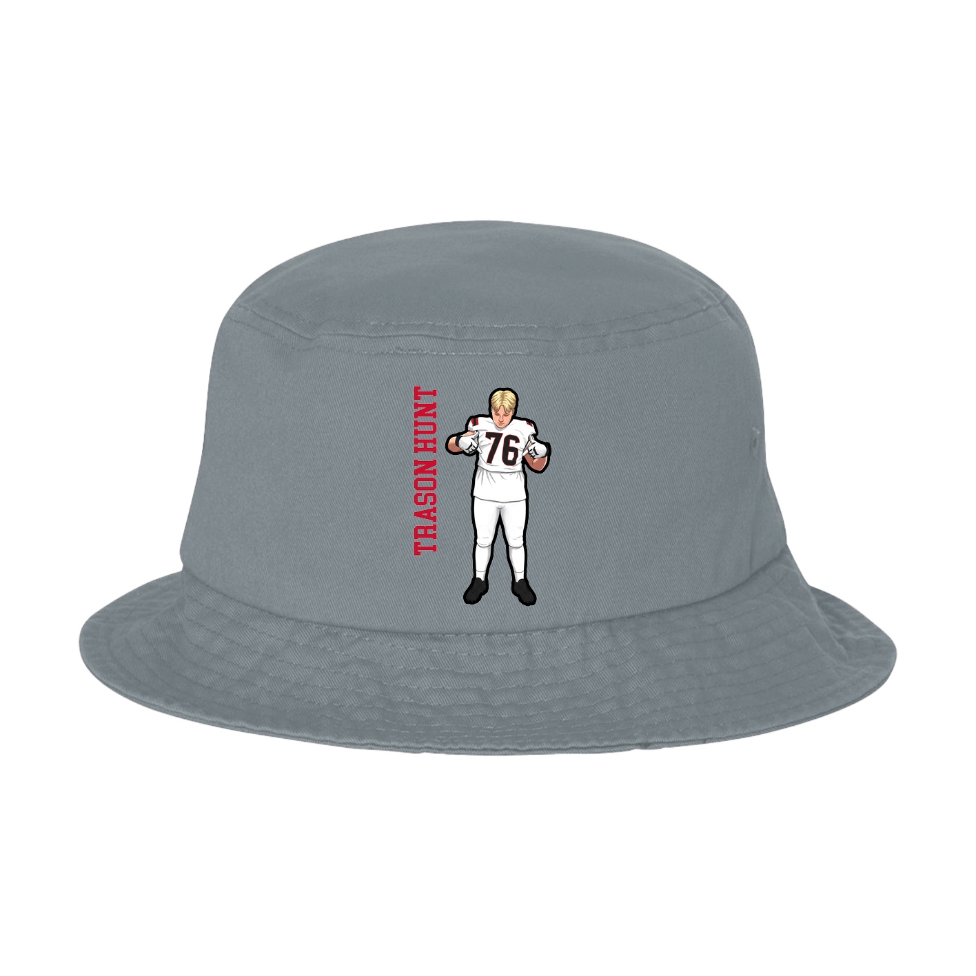 Bucket Cap — Name Vertical in Grey