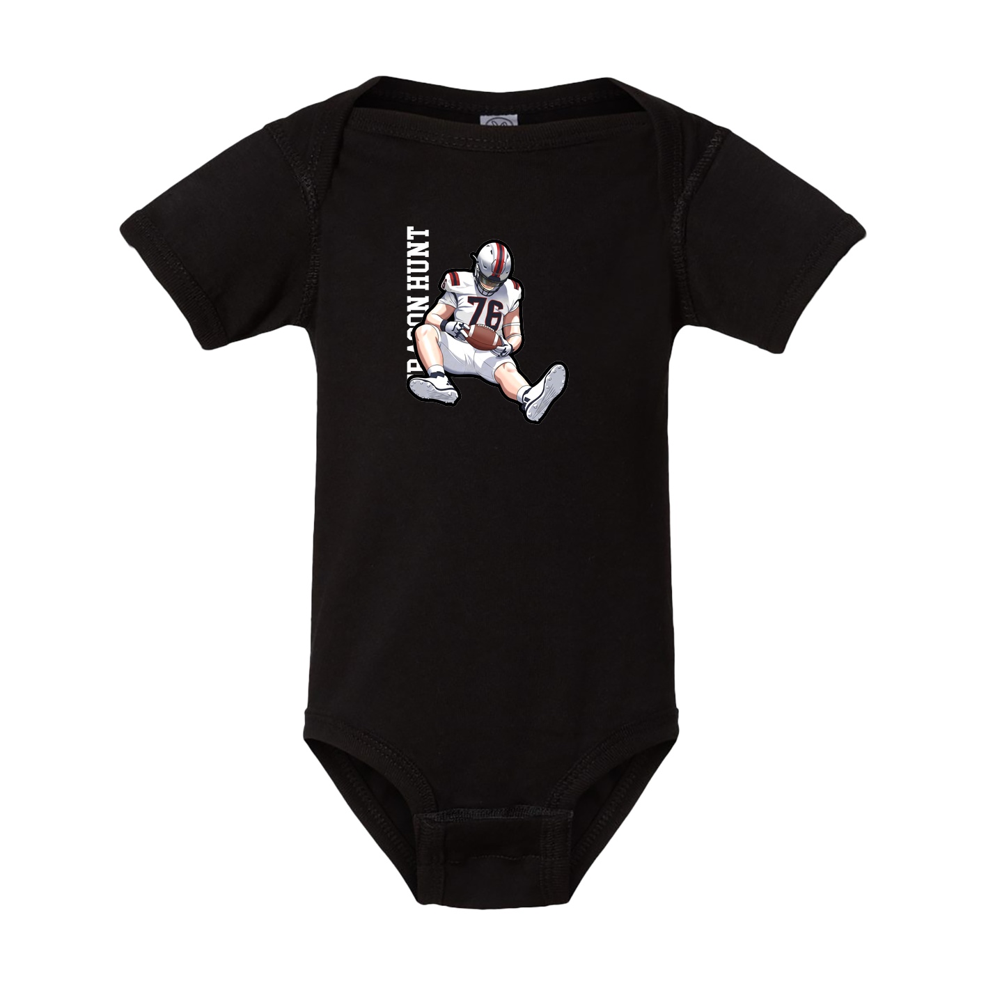 Baby Onesie — Name Vertical in Black