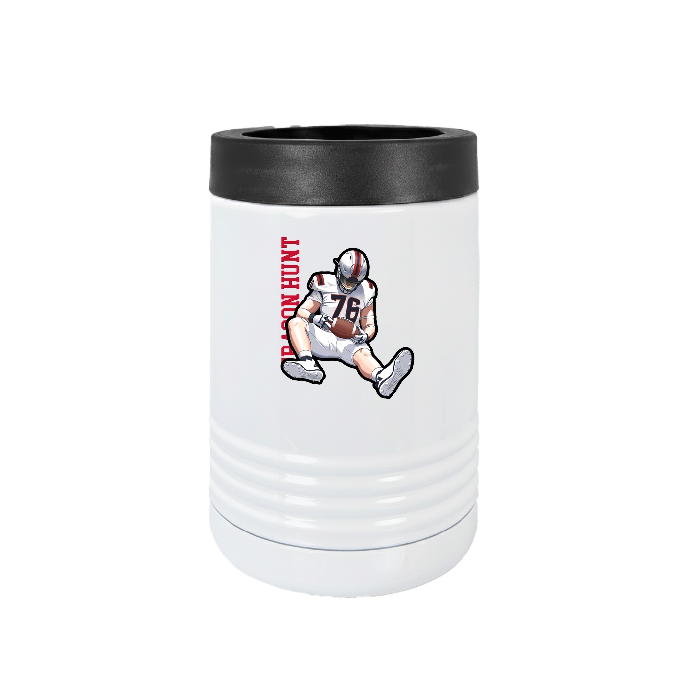 Beverage Holder — Name Vertical in White