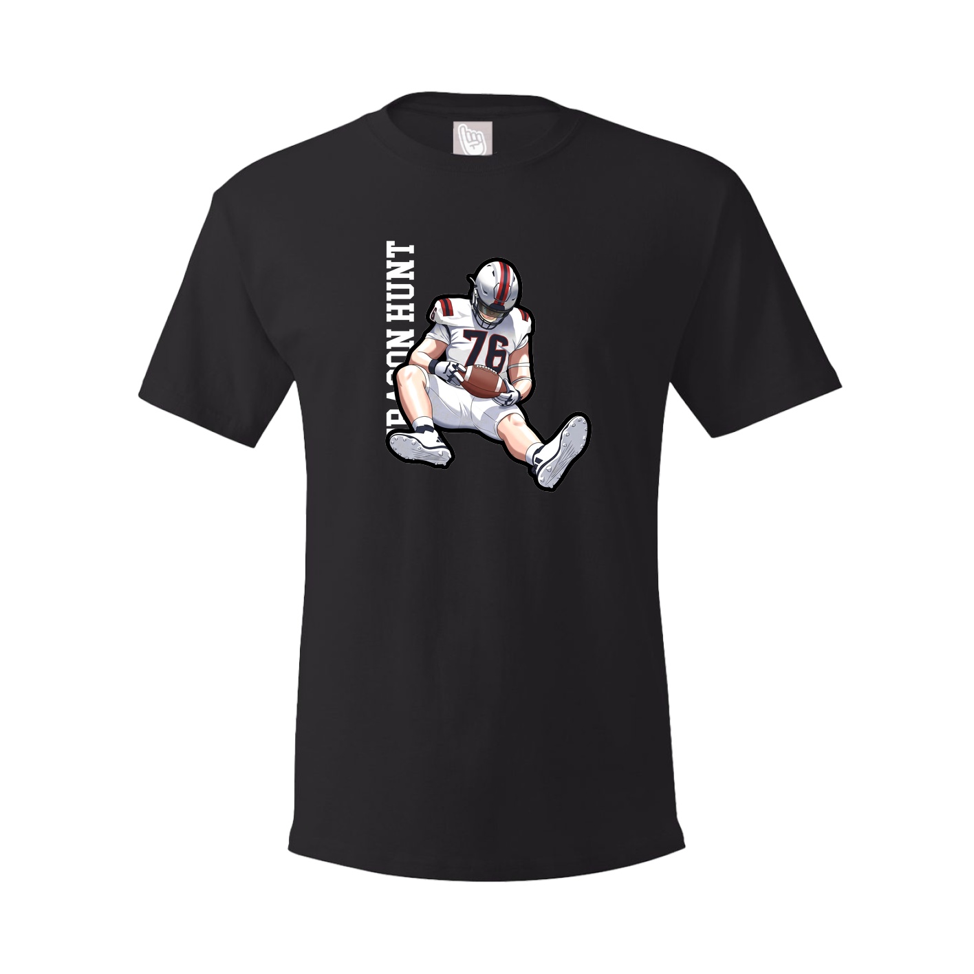 Youth Tee — Name Vertical in Black