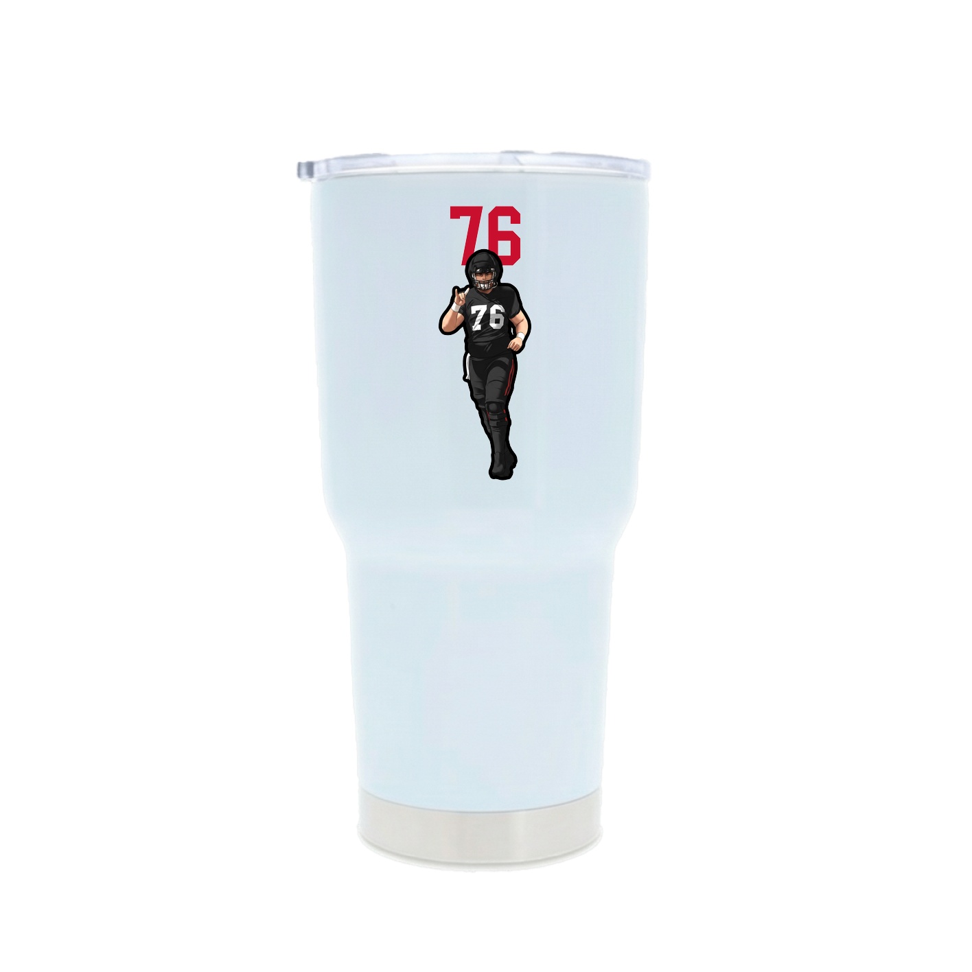 30oz Stainless Steel Tumbler — Number Top in White