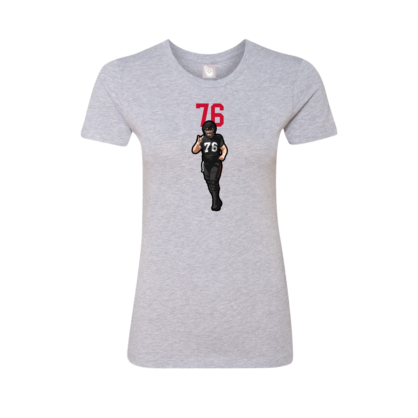 Womens Tee — Number Top in Grey