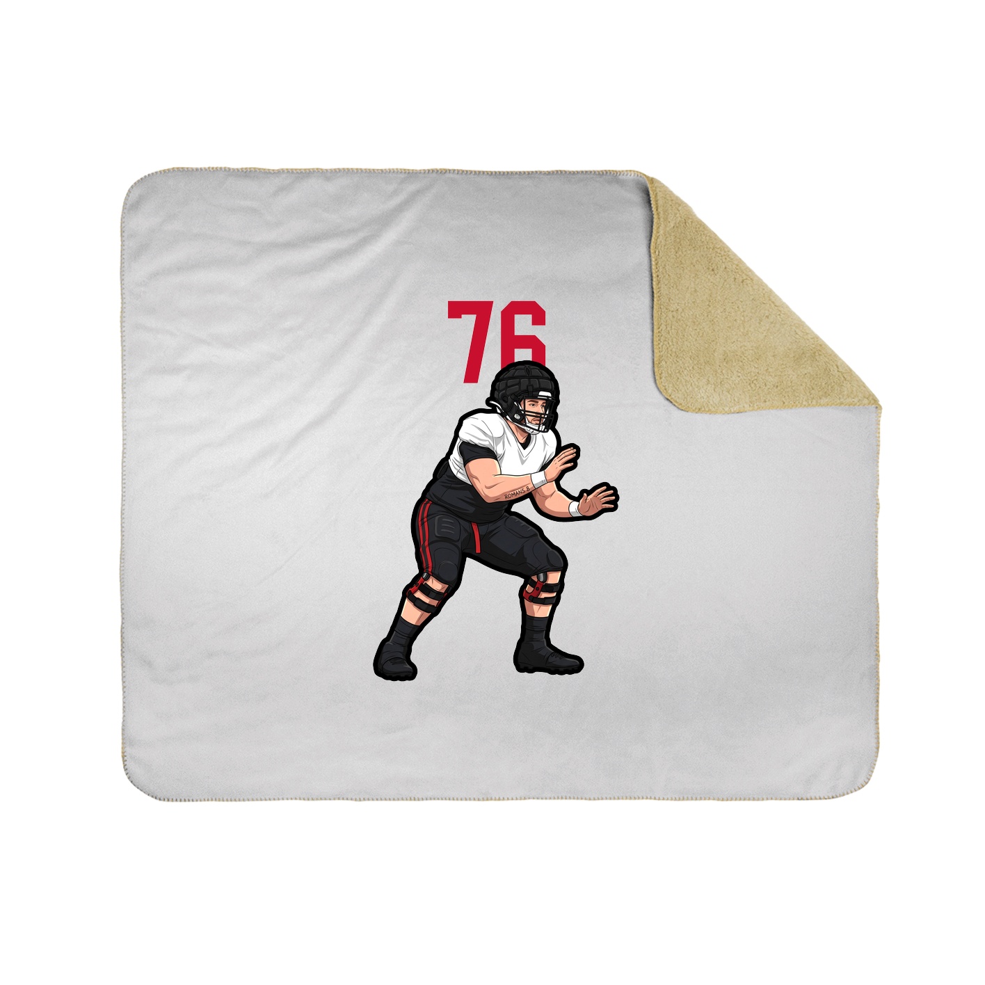Throw Blanket — Number Top in White