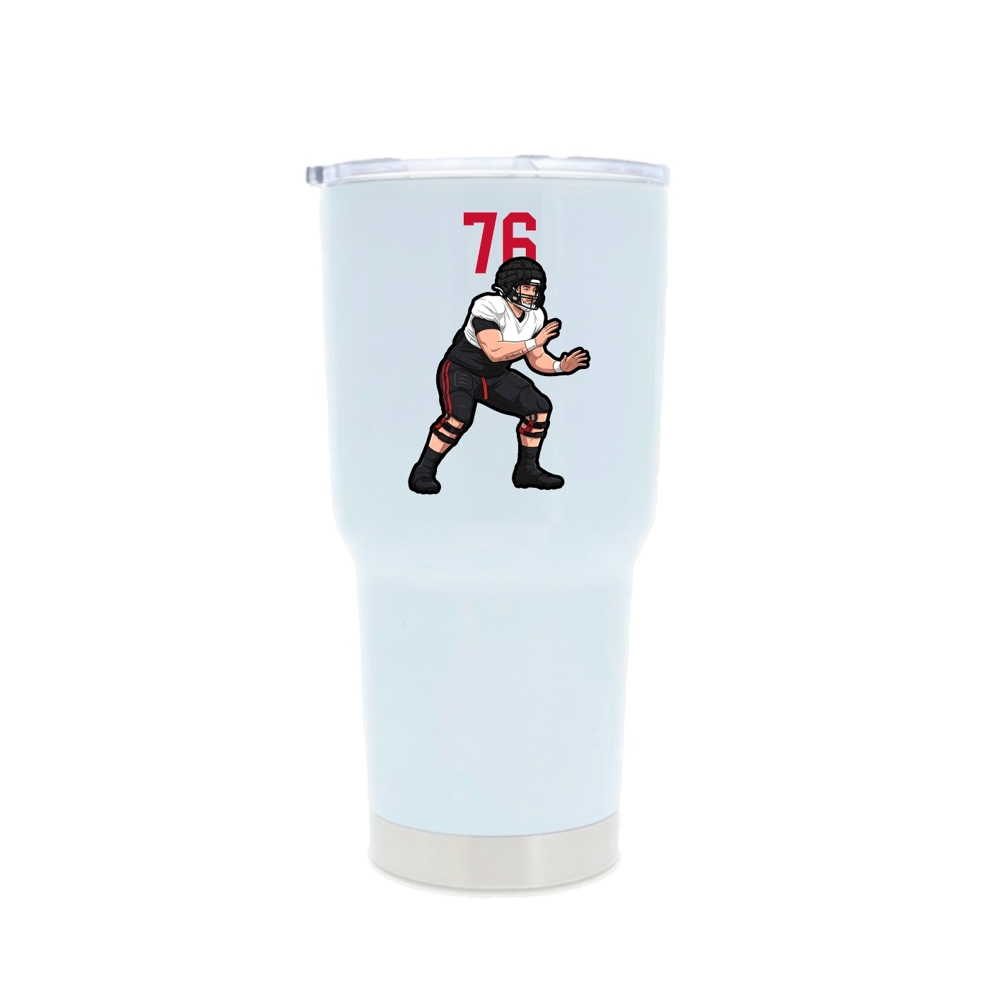 30oz Stainless Steel Tumbler — Number Top in White