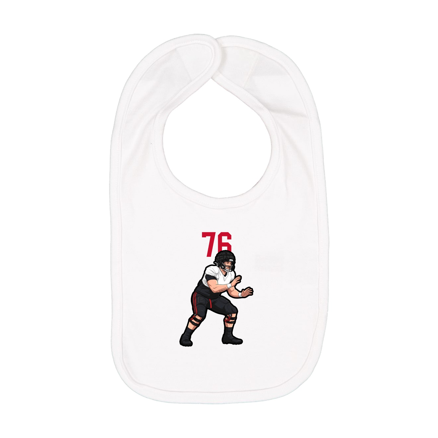 Infant Bib — Number Top in White