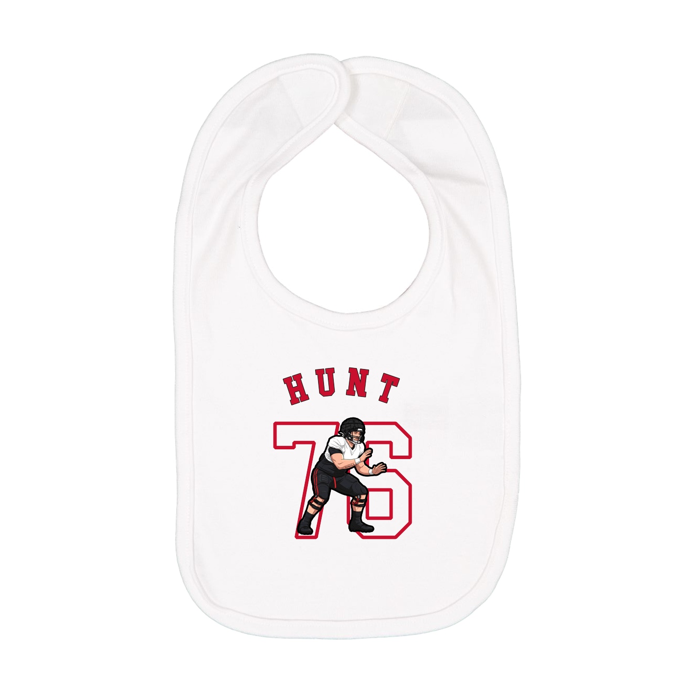Infant Bib — Shirsey Arch in White