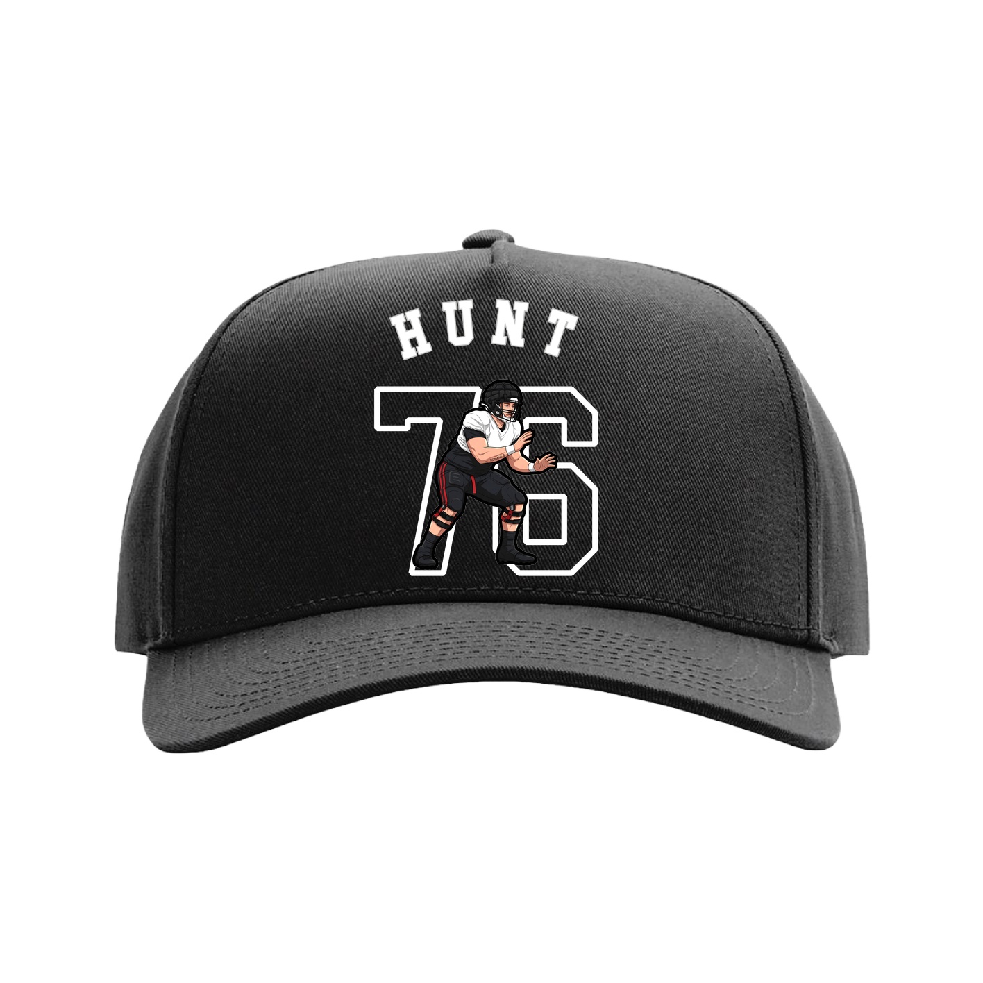 Full Fabric Five-Panel Champ Cap — Shirsey Arch in Black