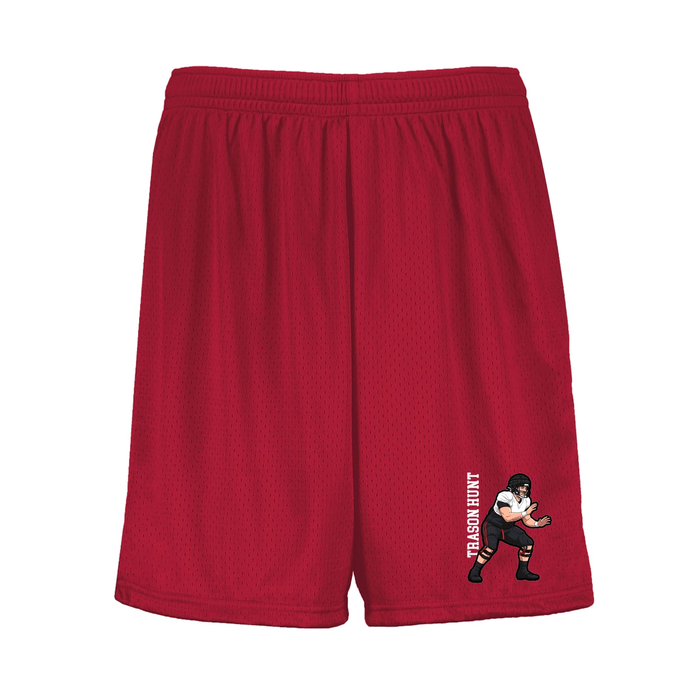 Shorts — Name Vertical in Red