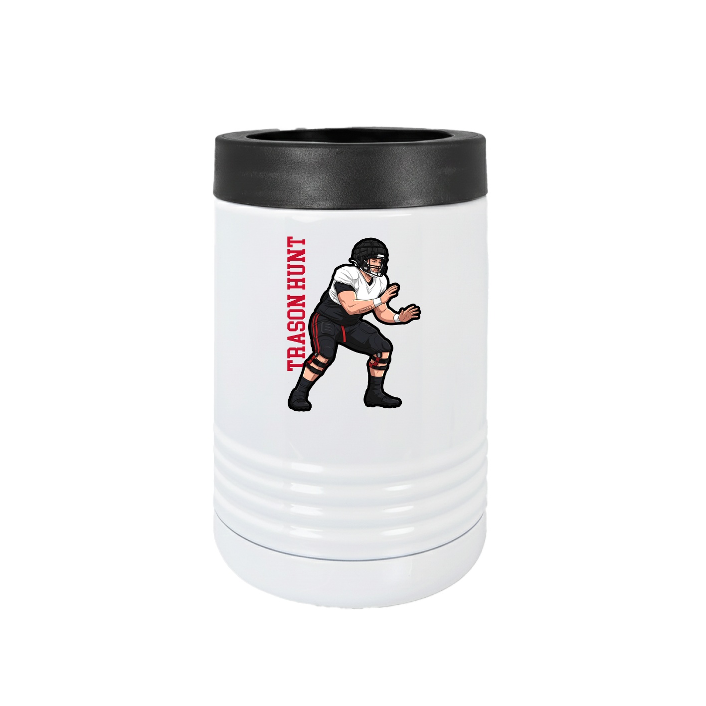 Beverage Holder — Name Vertical in White