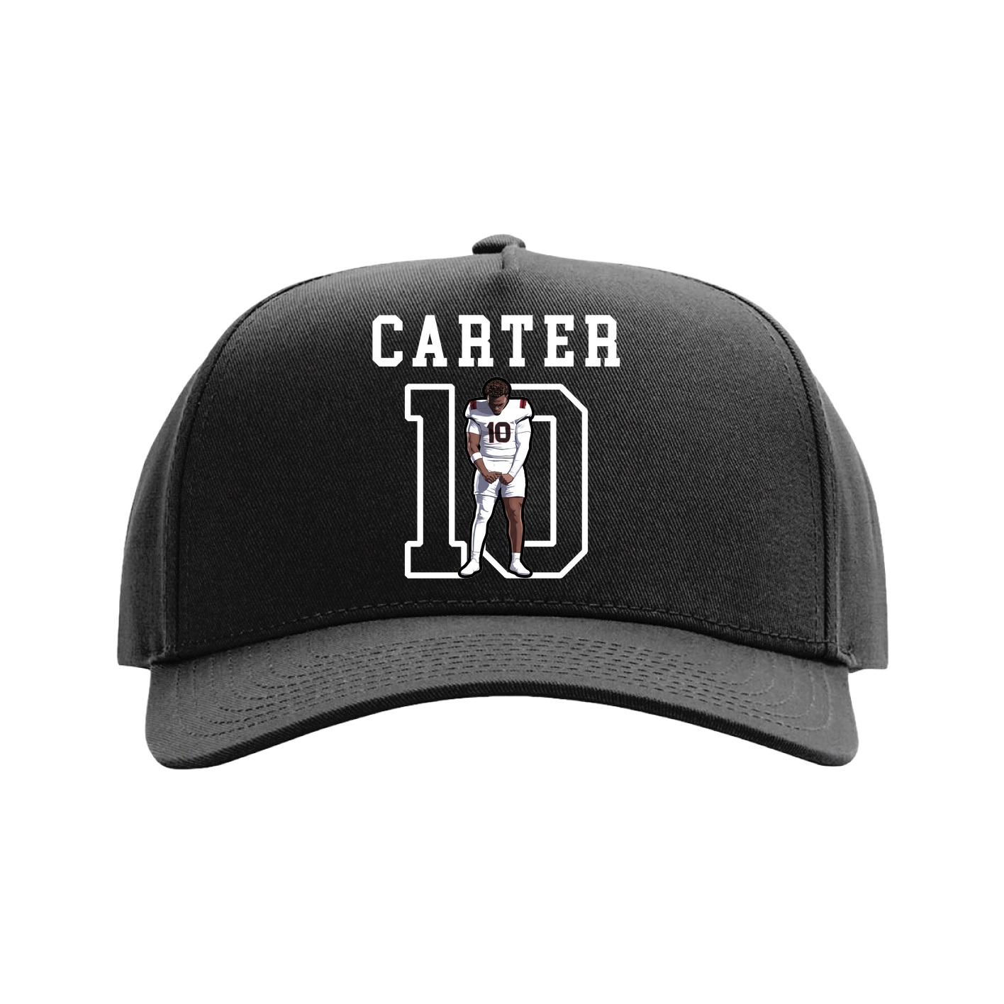 Full Fabric Five-Panel Champ Cap — Shirsey in Black