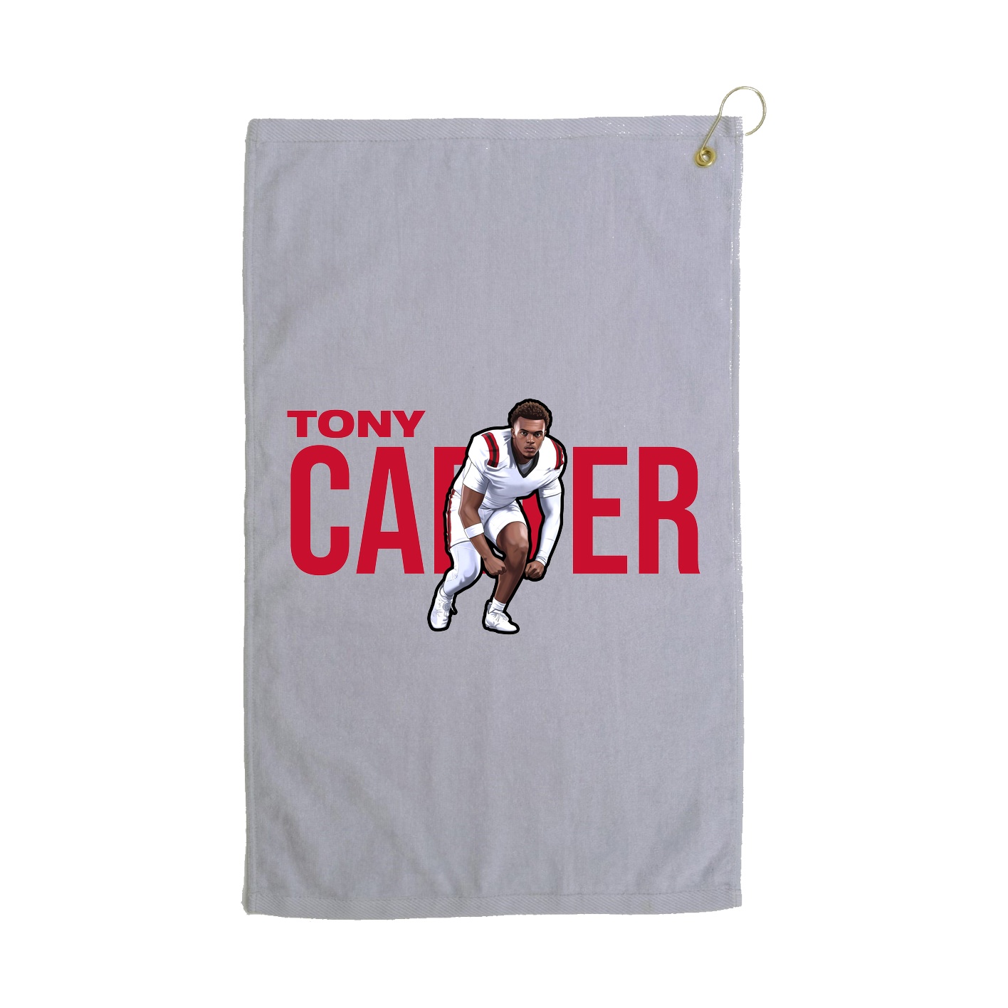 Golf Towel — Player Name in Grey