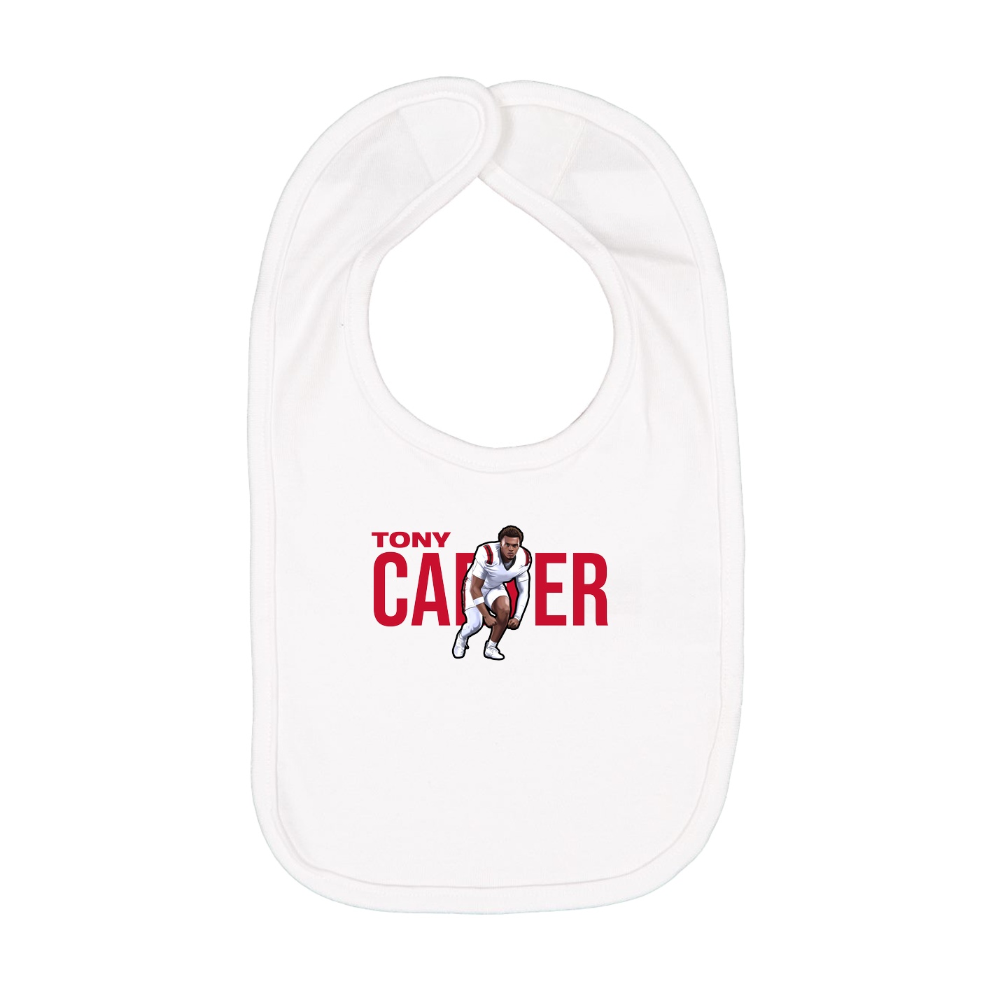 Infant Bib — Player Name in White