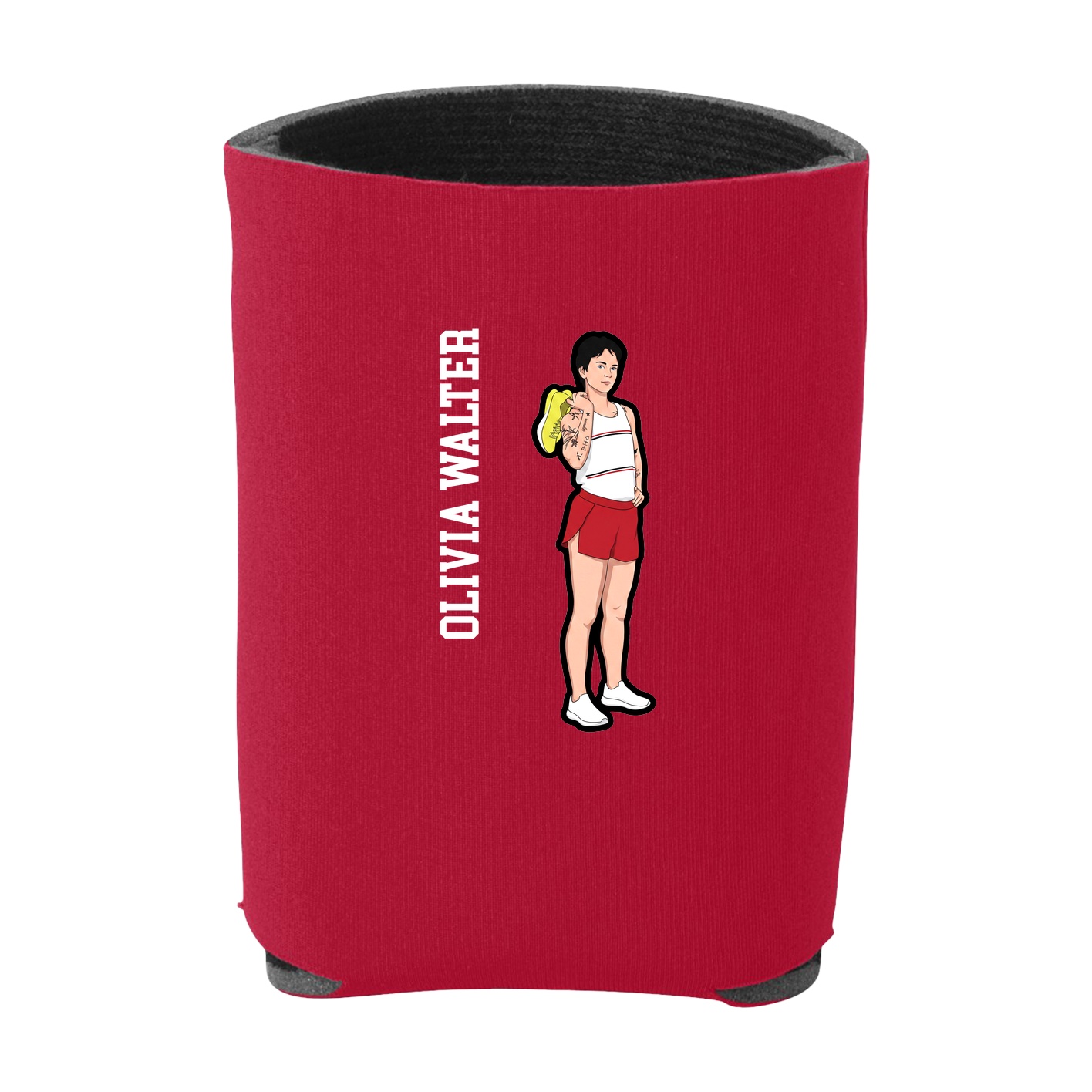 Can Holder — Name Vertical in Red