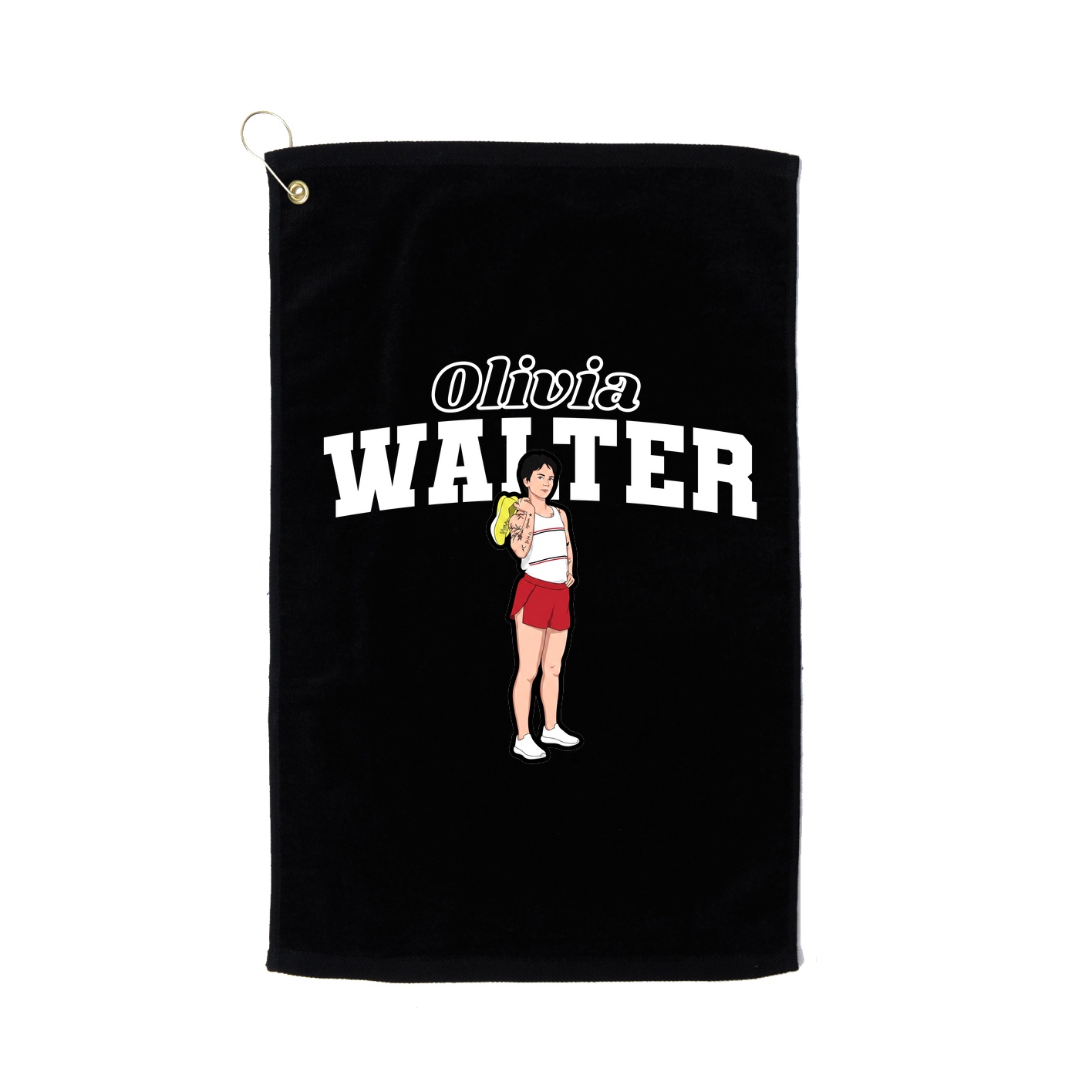 Golf Towel — Name Arch in Black