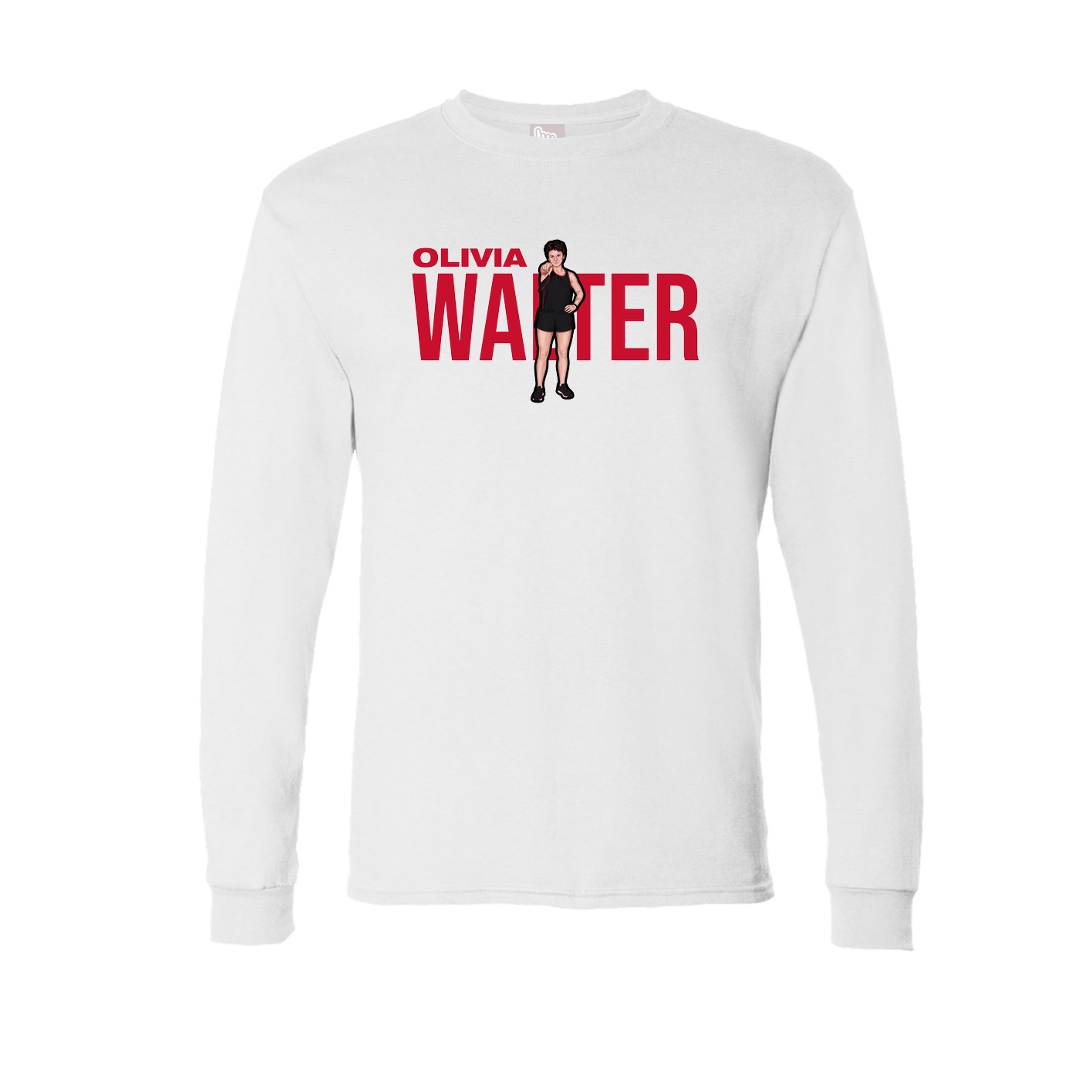 Long Sleeve Tee — Player Name in White