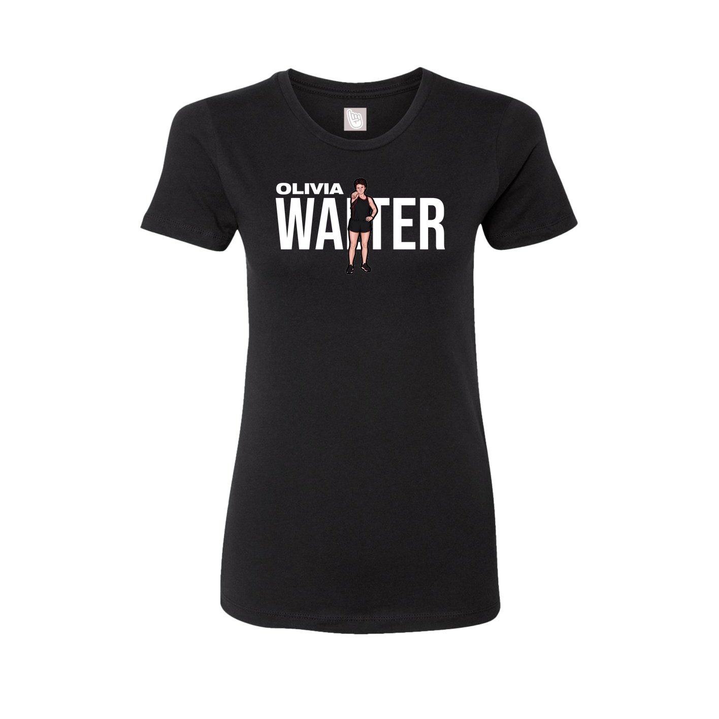Fitted Women's Tee — Player Name in Black