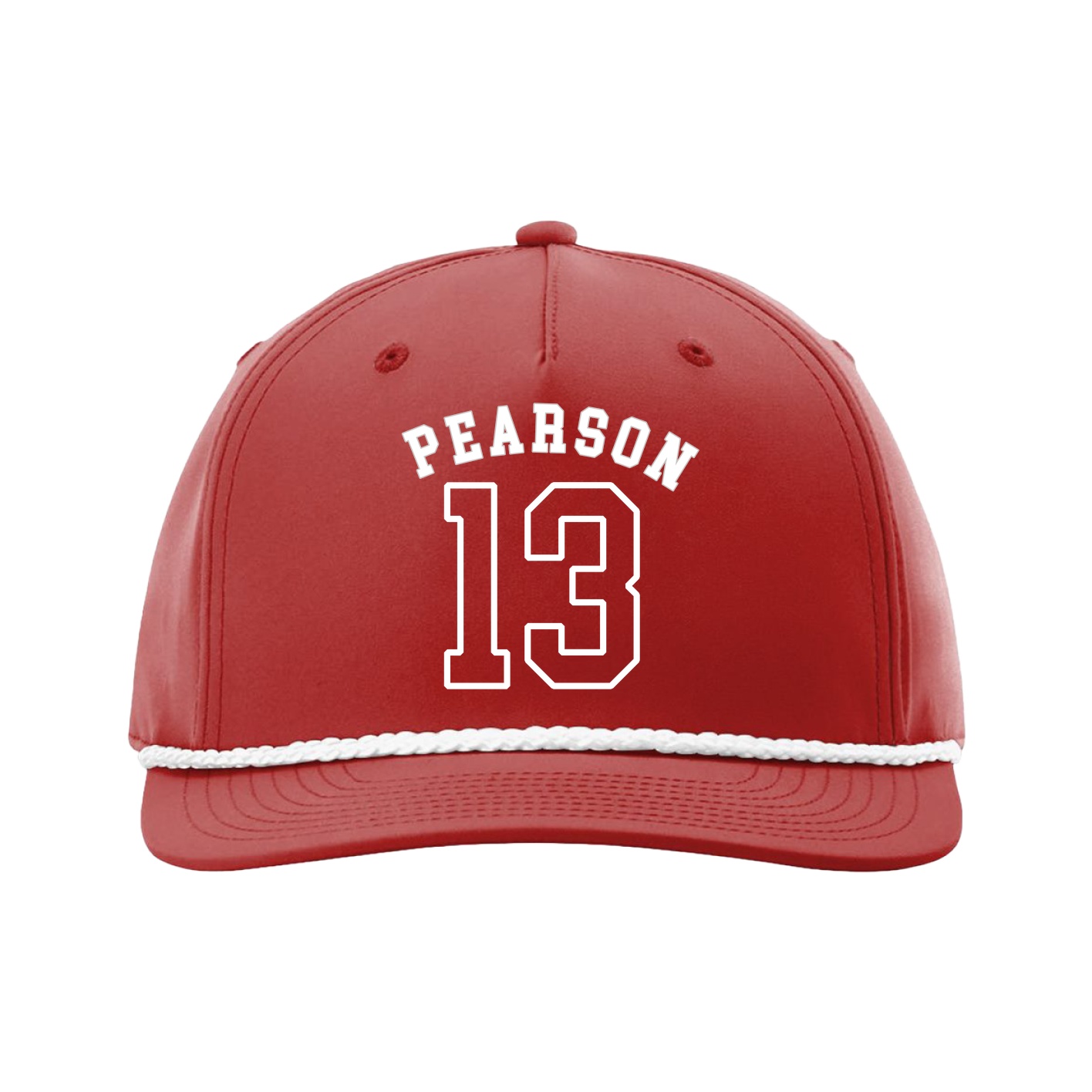 Five-Panel Classic Rope Cap — Shirsey Arch in Red