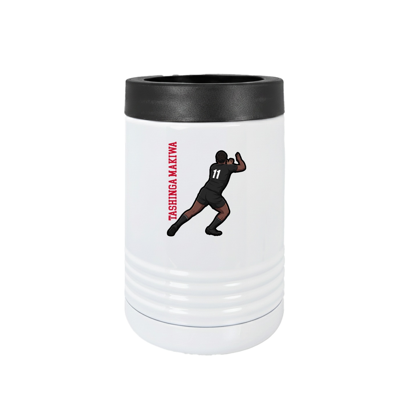 Beverage Holder — Name Vertical in White