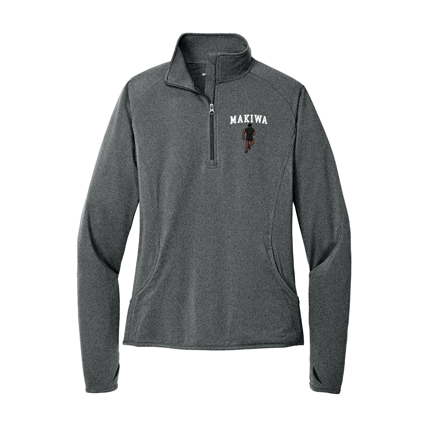 Women's Q-Zip Pullover — Shirsey in Grey