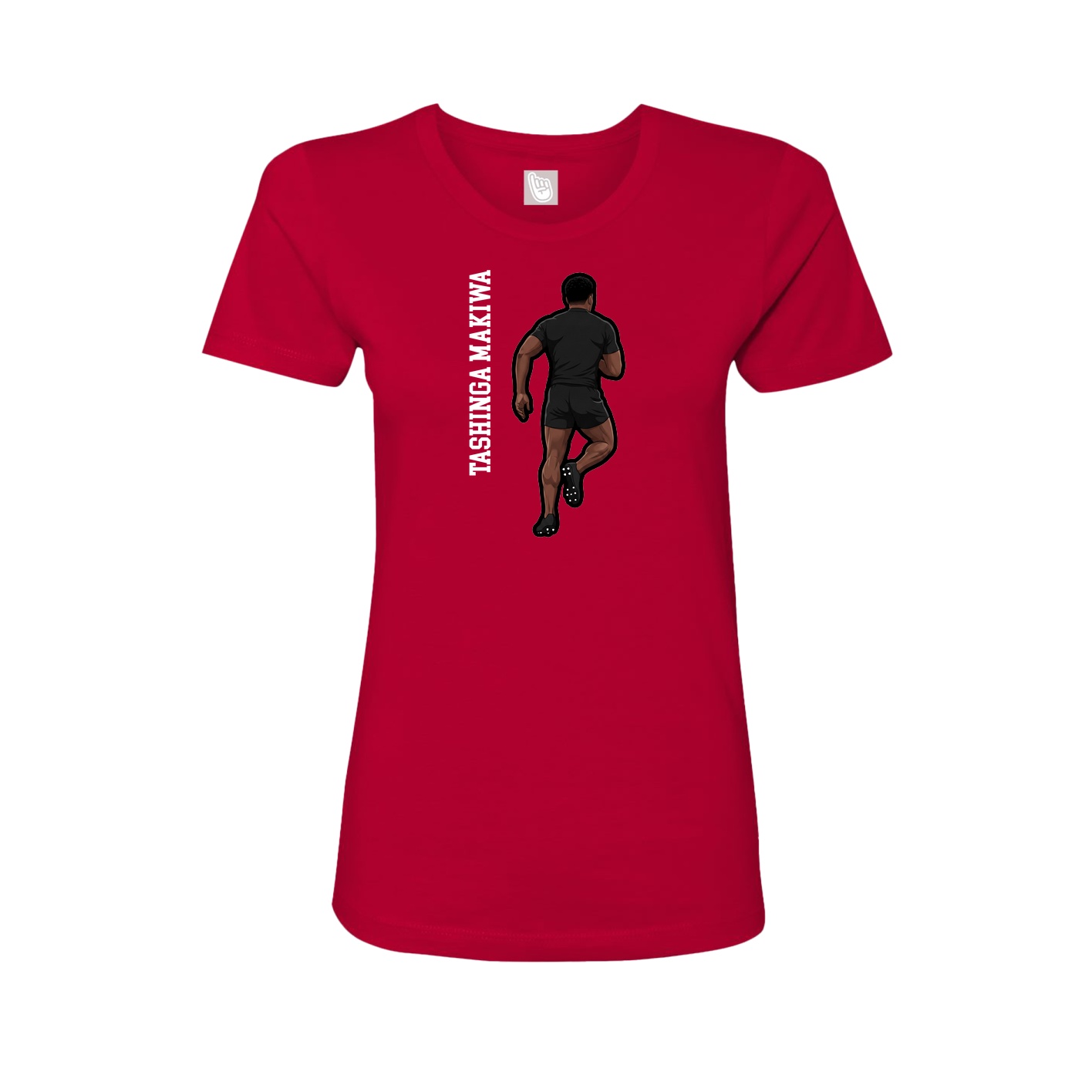 Womens Tee — Name Vertical in Red