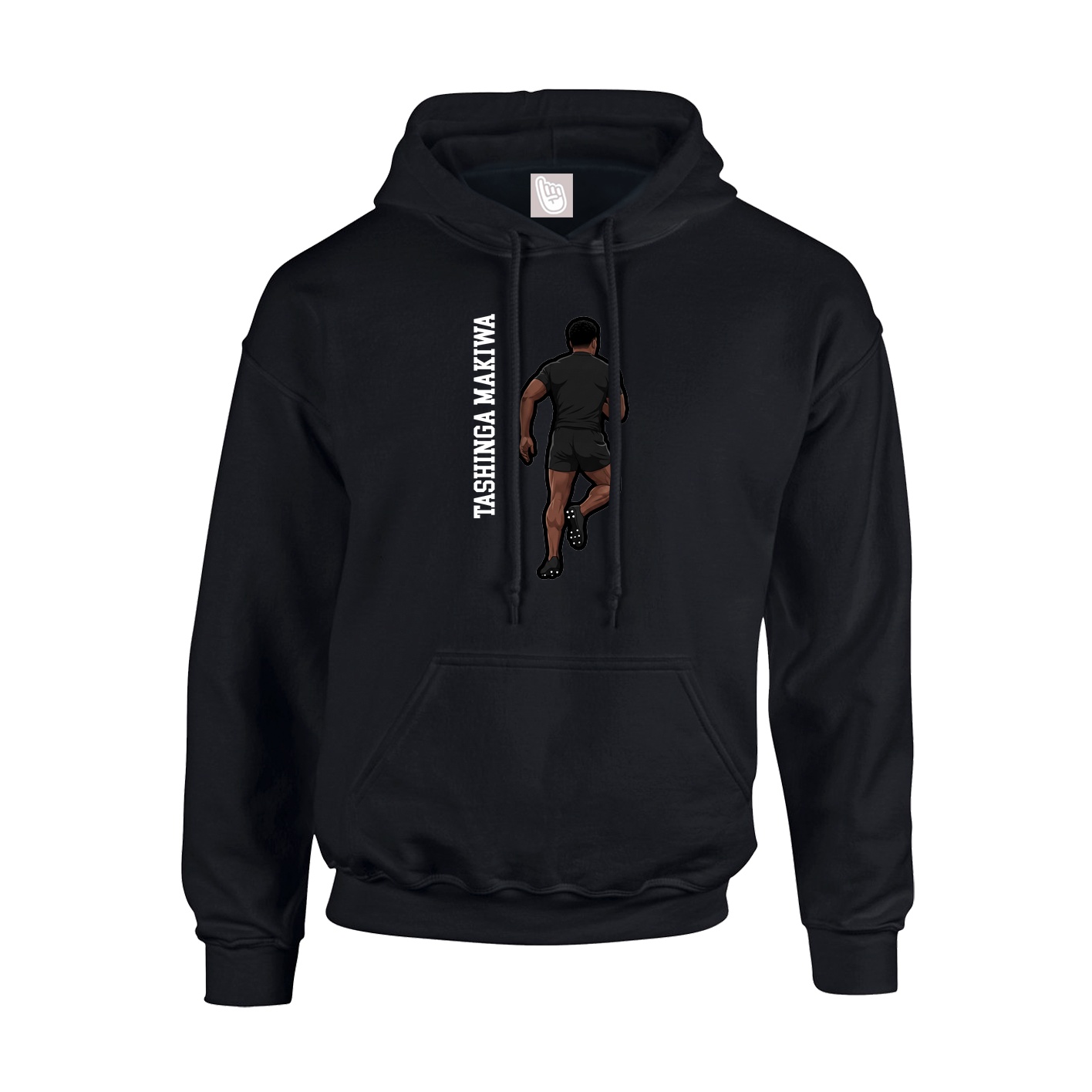 Hoodie — Name Vertical in Black