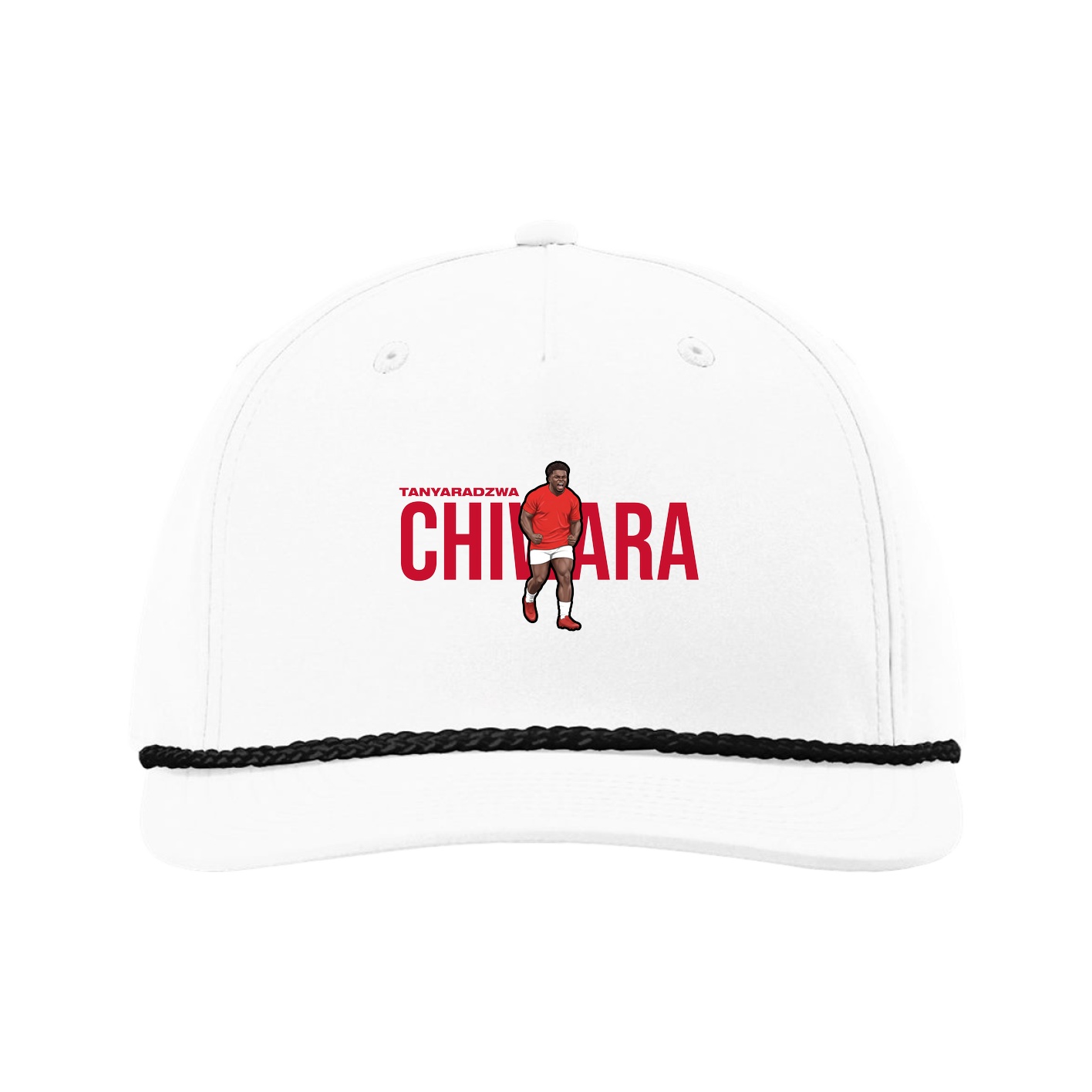 Five-Panel Classic Rope Cap — Player Name in White