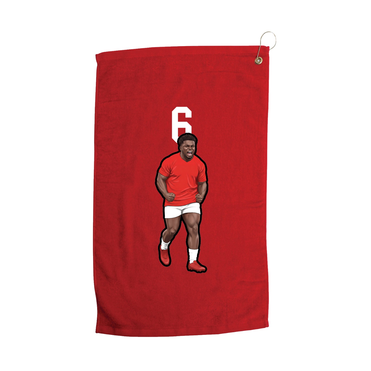 Golf Towel — Number Top in Red
