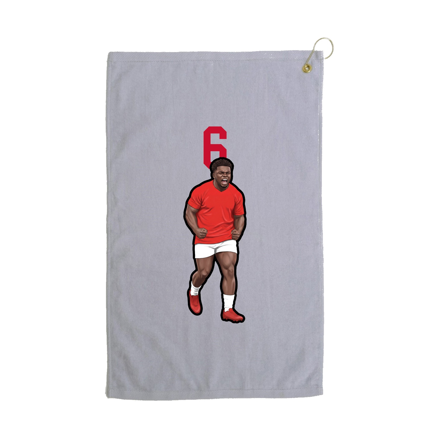 Golf Towel — Number Top in Grey
