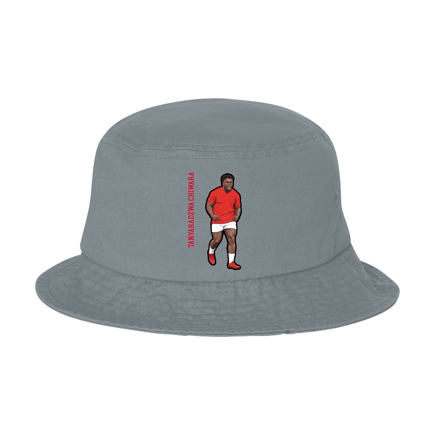 Bucket Cap — Name Vertical in Grey
