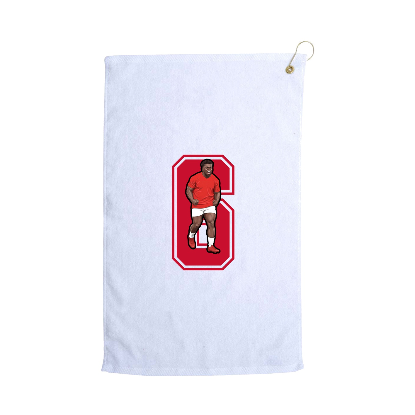 Golf Towel — Number in White