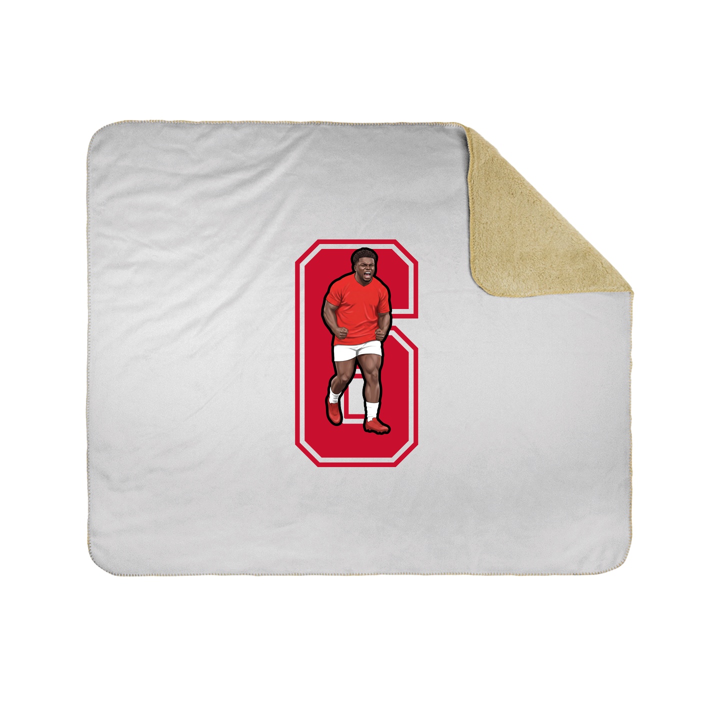 Throw Blanket — Number in White