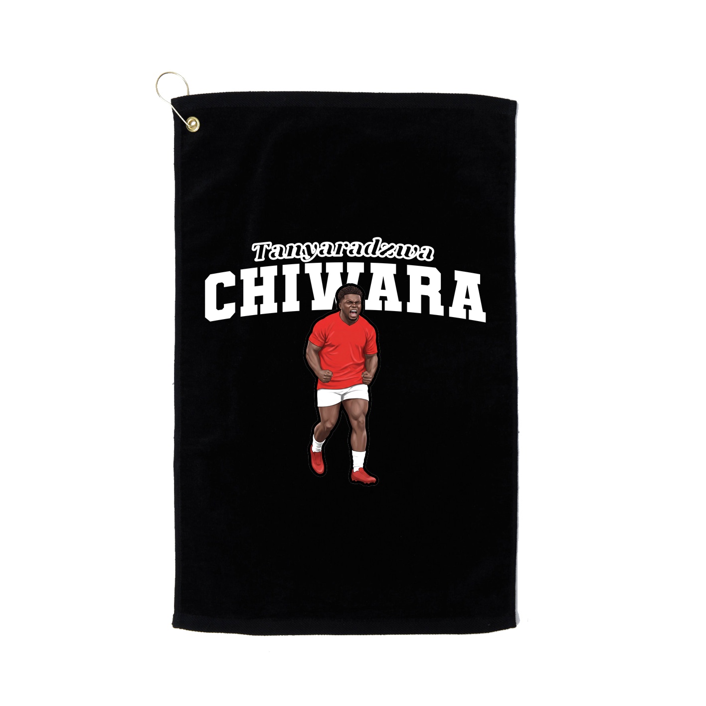 Golf Towel — Name Arch in Black