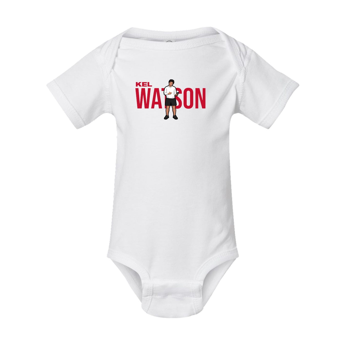 Baby Onesie — Player Name in White