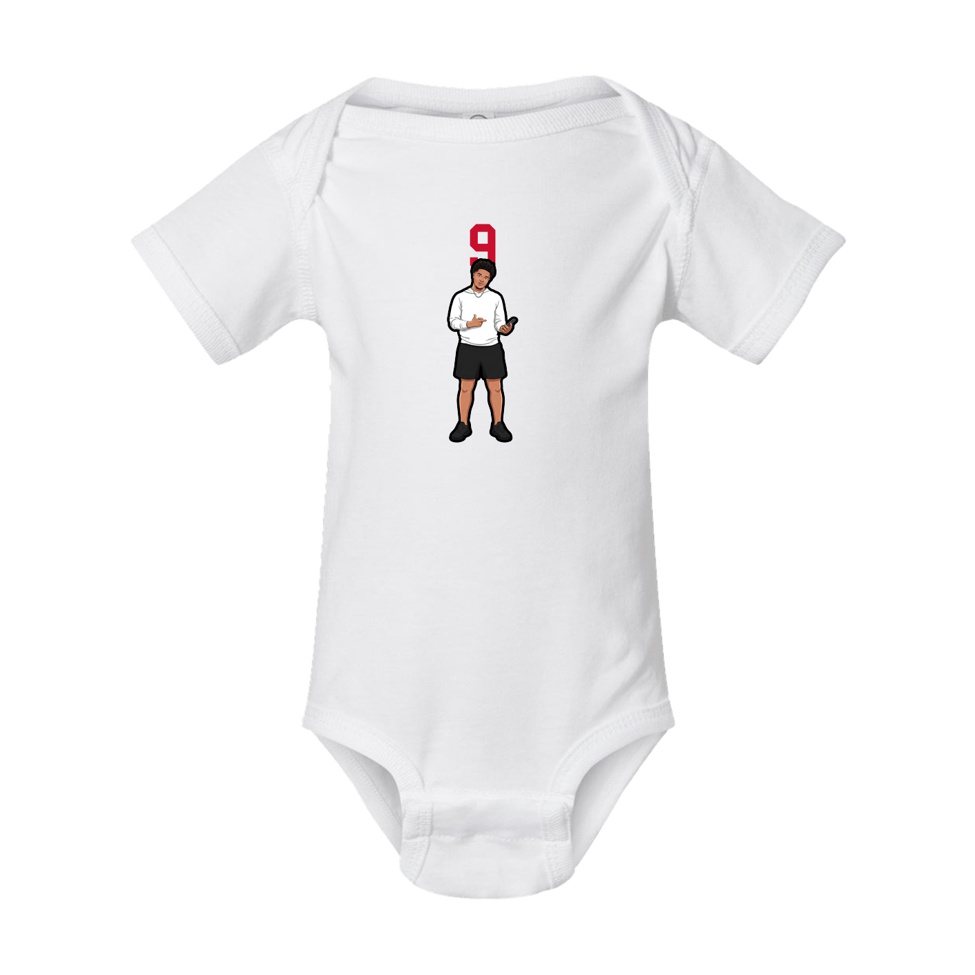 Baby Onesie — Number Top in White