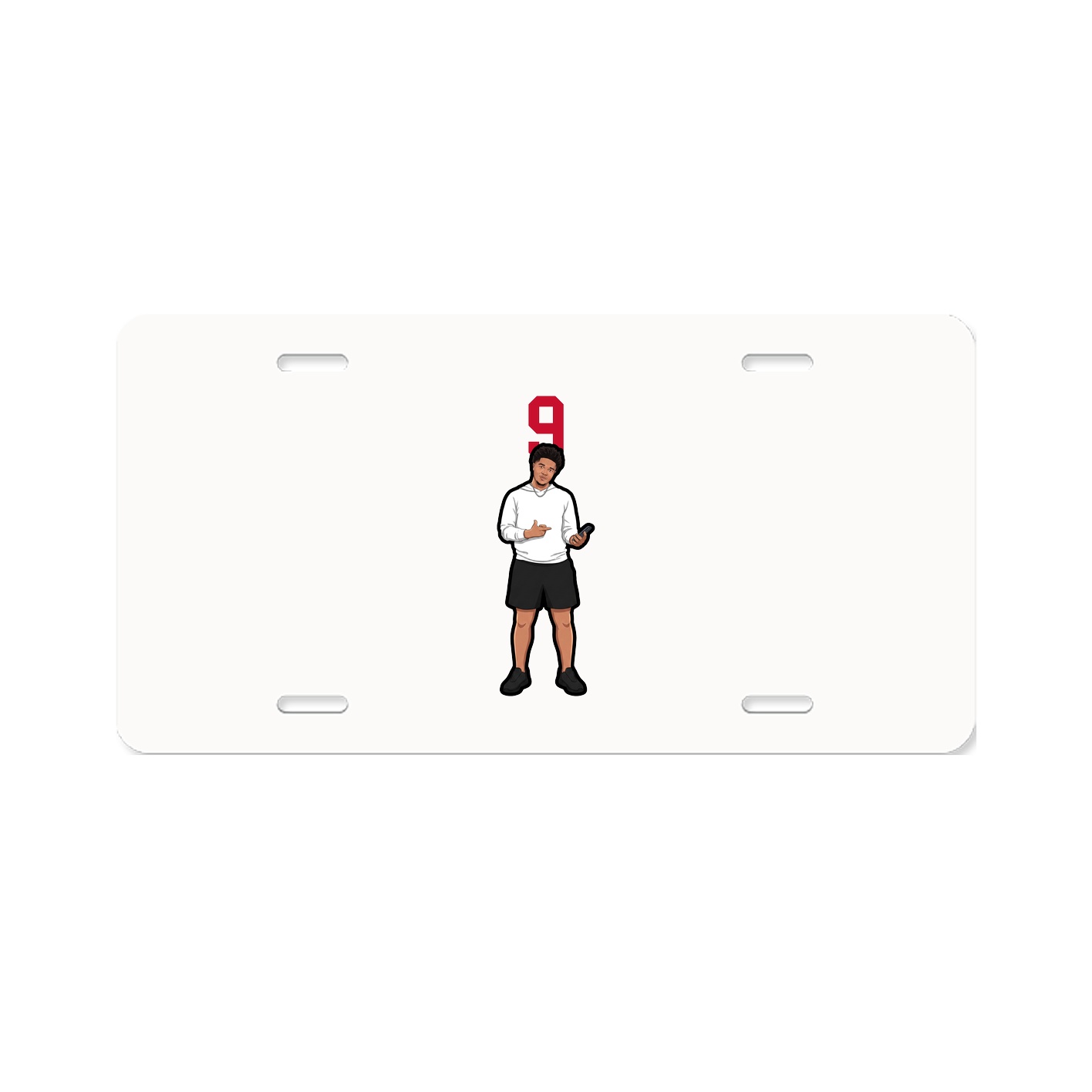 License Plate — Number Top in Classic