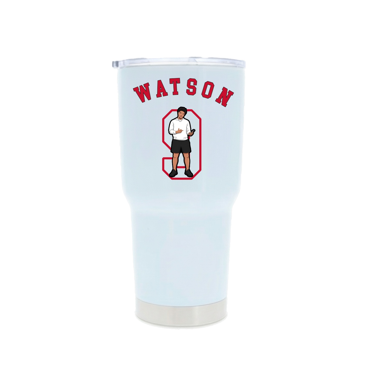30oz Stainless Steel Tumbler — Shirsey Arch in White