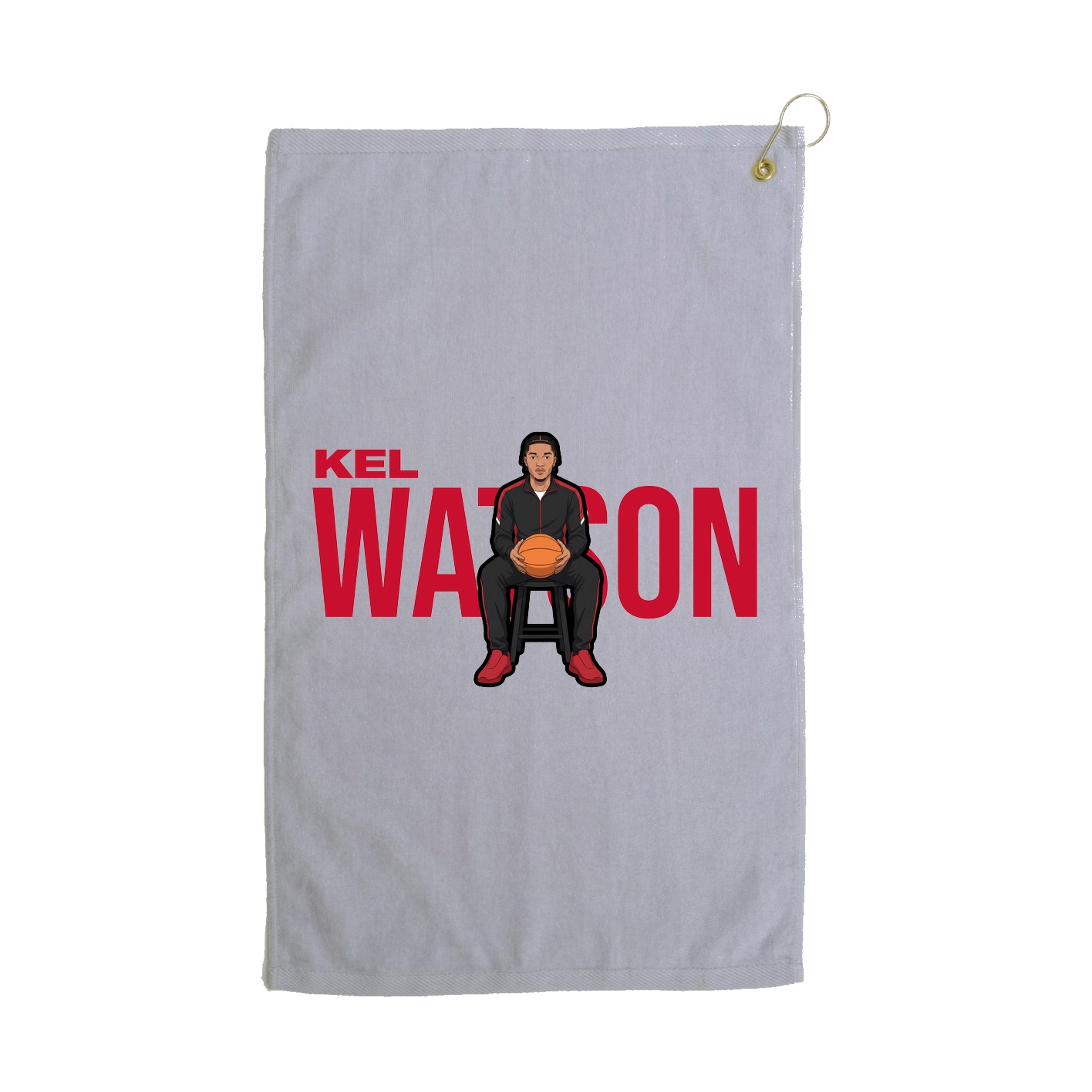 Golf Towel — Player Name in Grey
