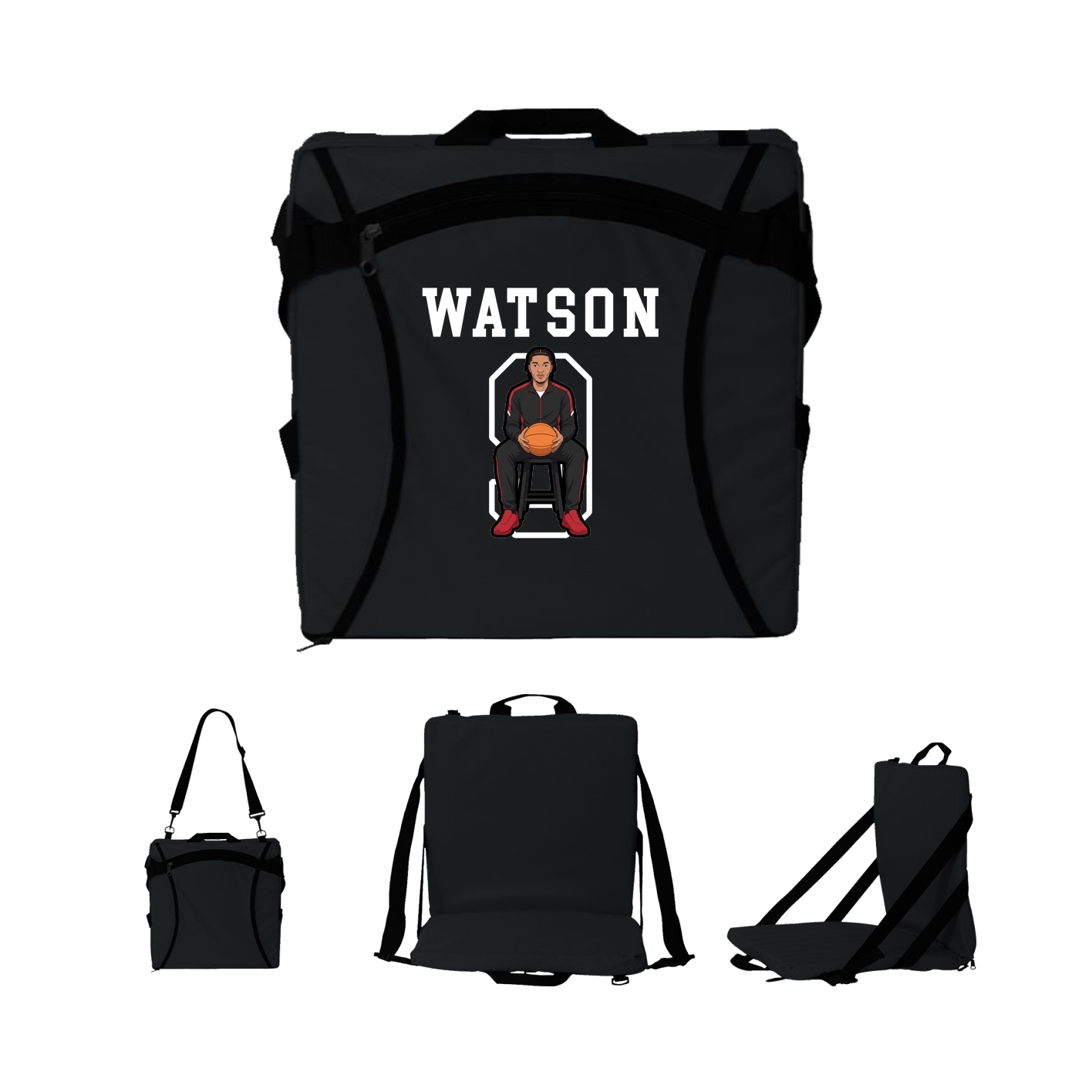 Folding Stadium Seat — Shirsey in Black