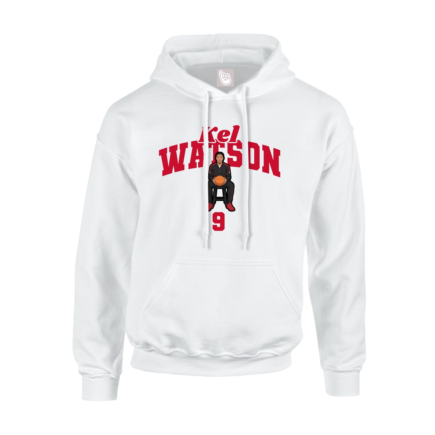 Youth Hoodie — Signature Arch in White