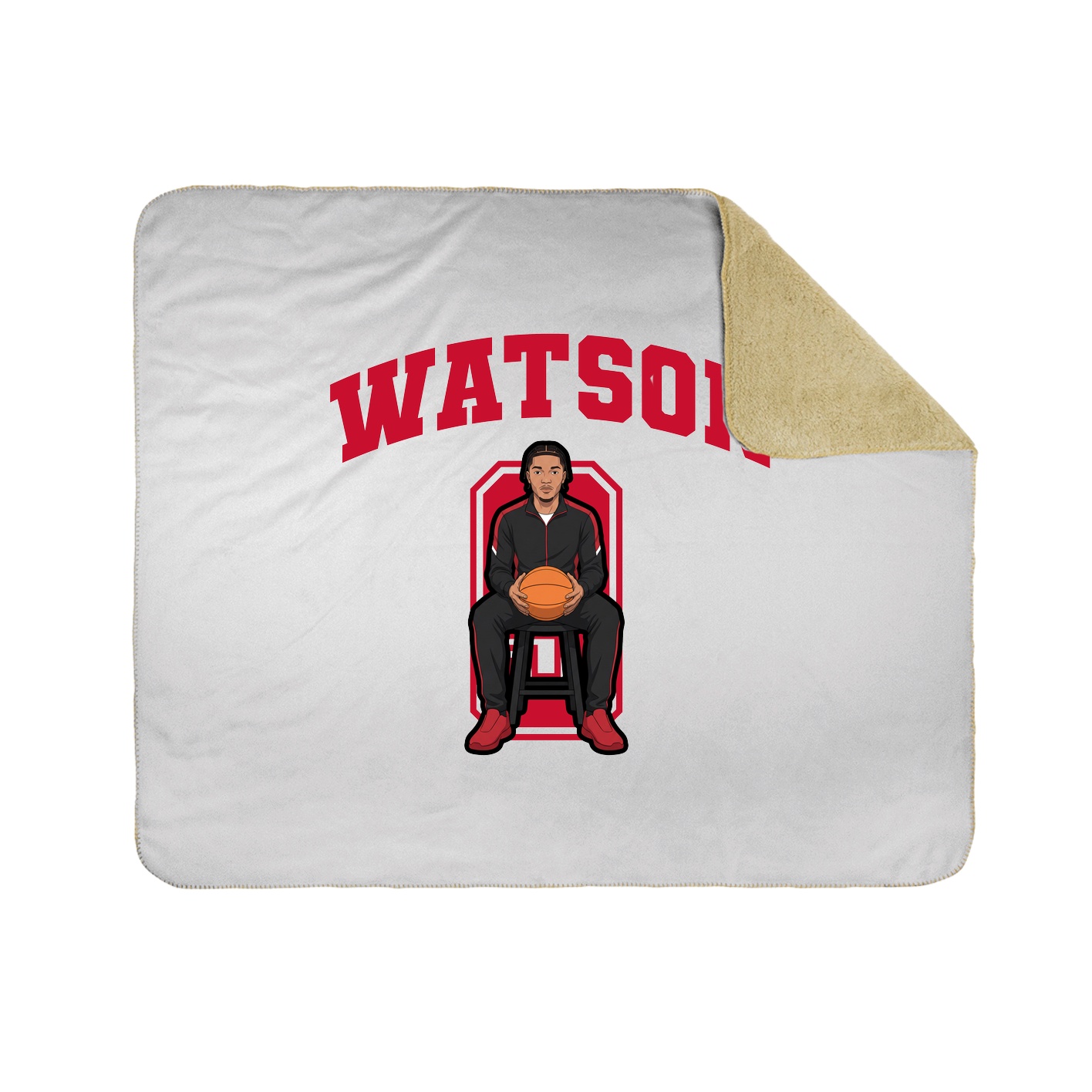 Throw Blanket — Number in White