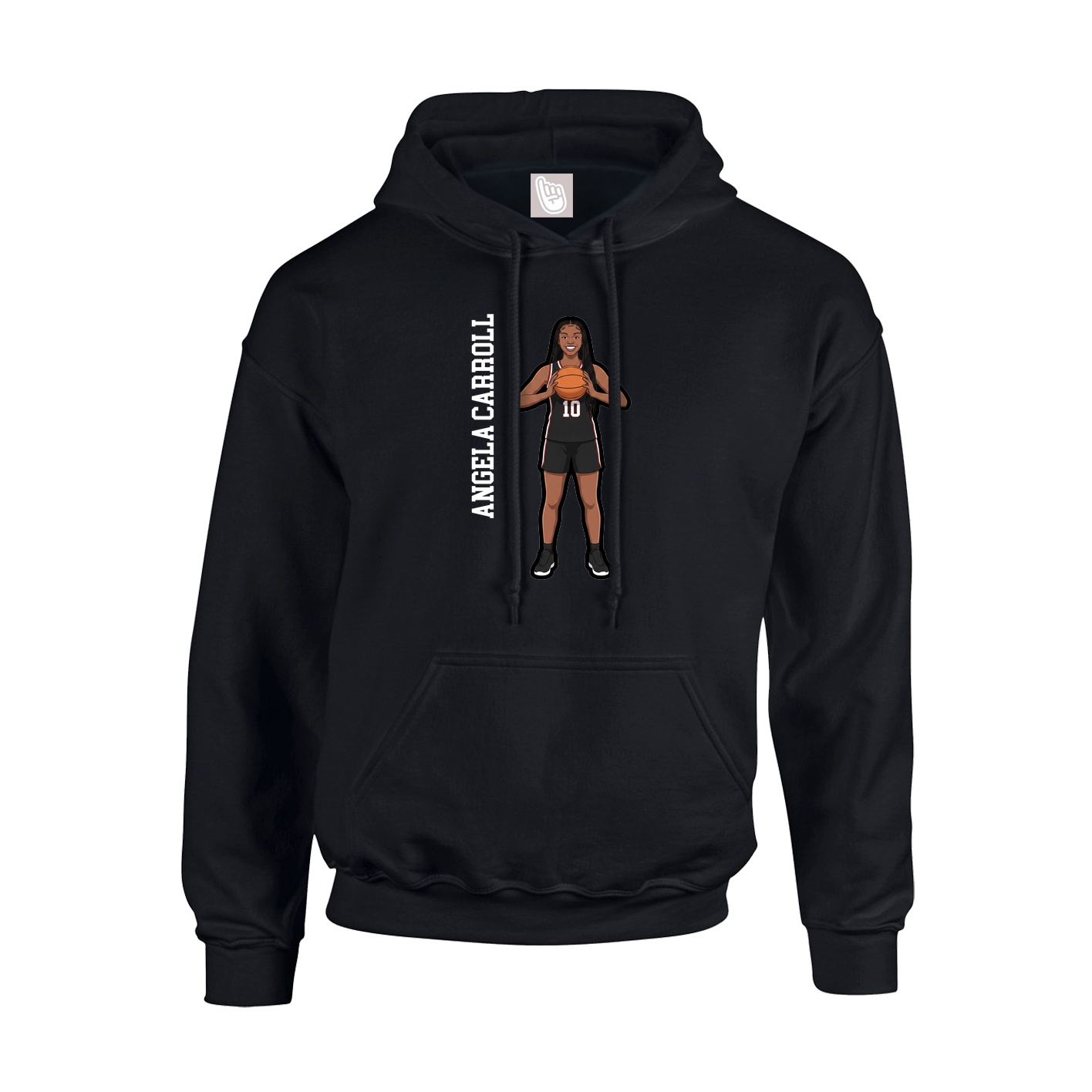 Youth Hoodie — Name Vertical in Black