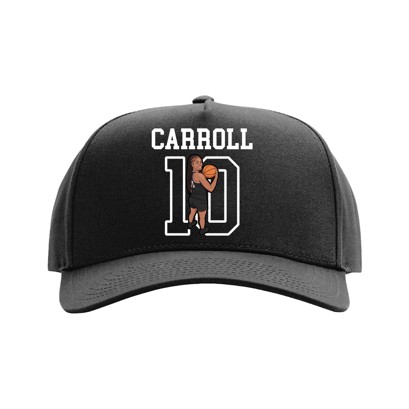 Full Fabric Five-Panel Champ Cap — Shirsey in Black
