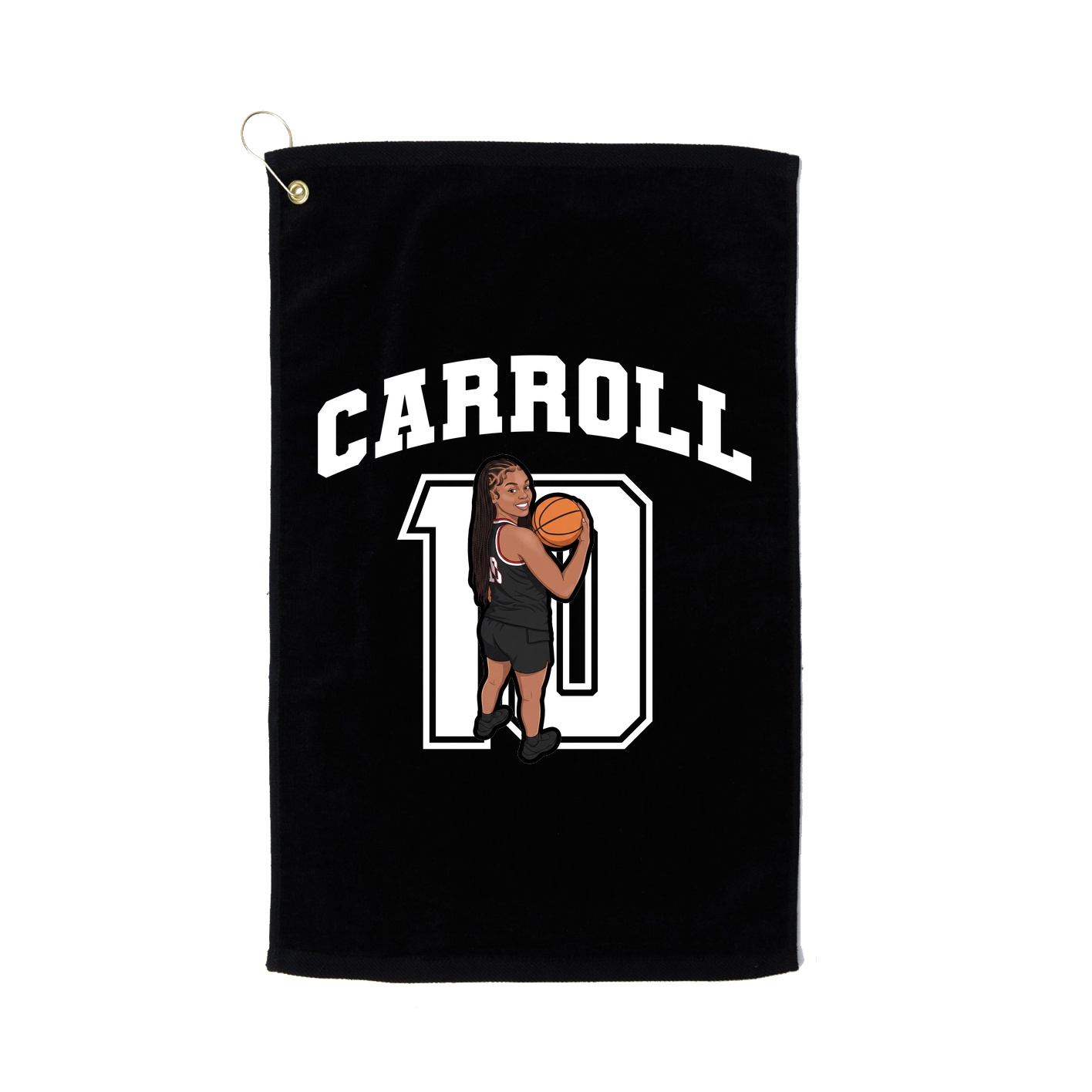 Golf Towel — Number in Black