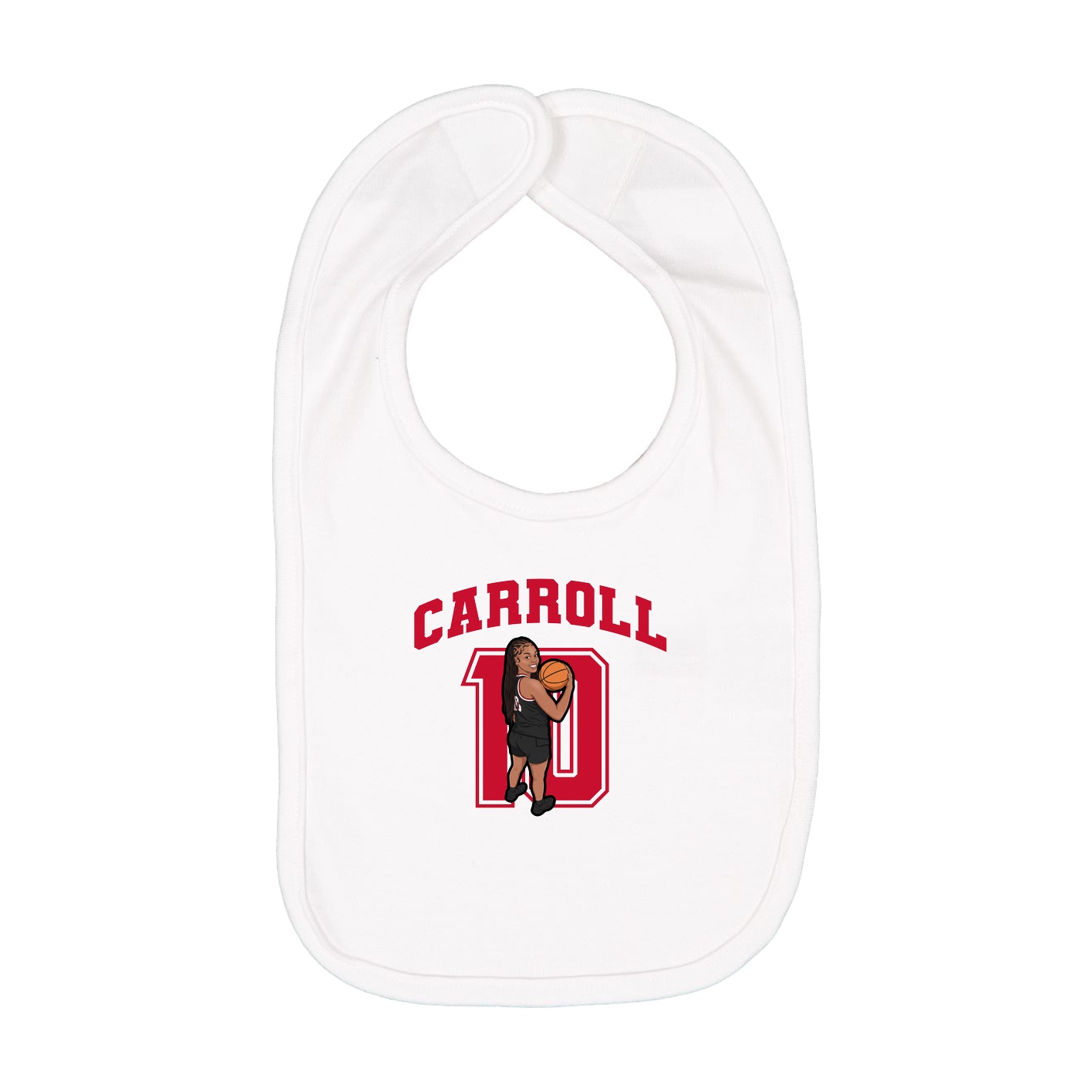 Infant Bib — Number in White