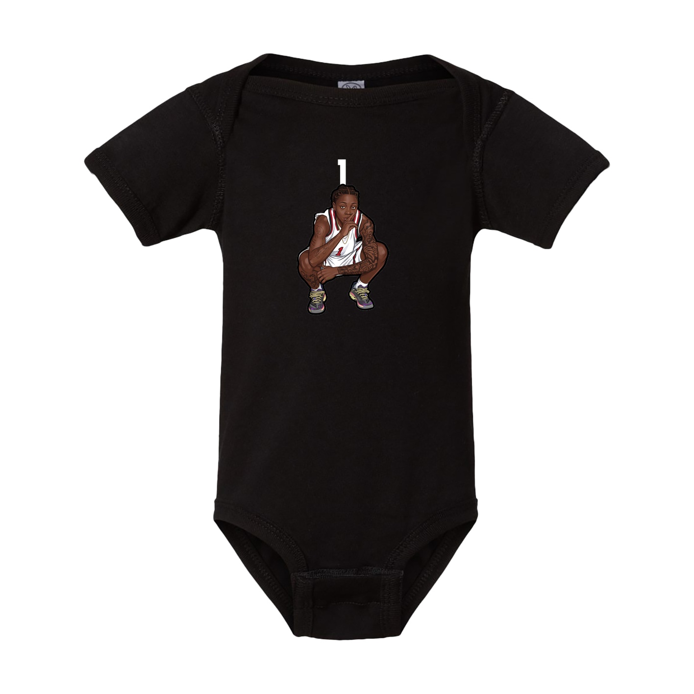 Baby Onesie — Number Top in Black