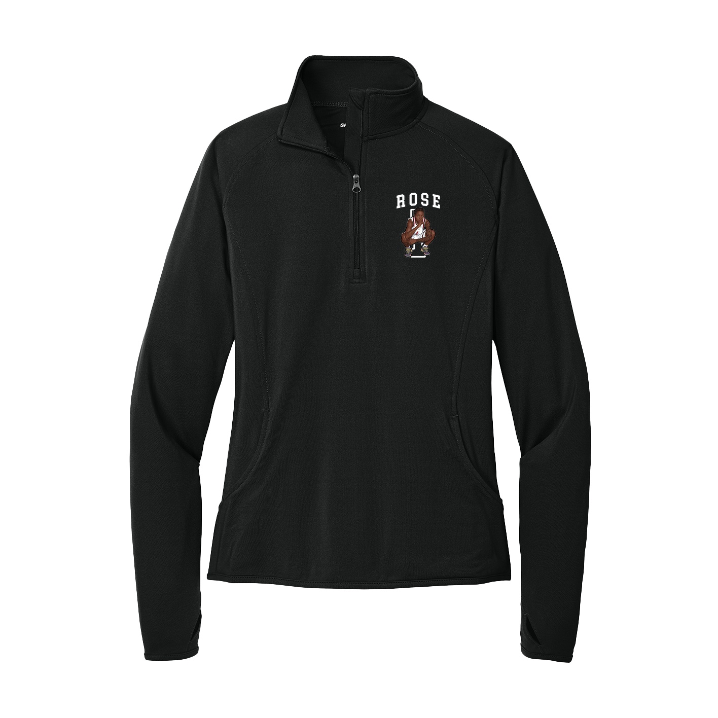 Women's Q-Zip Pullover — Shirsey in Black